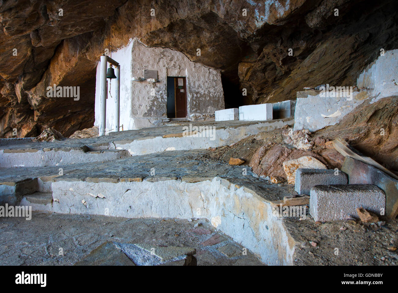 Grotta di Agios Stefanos Syros Grecia Foto Stock