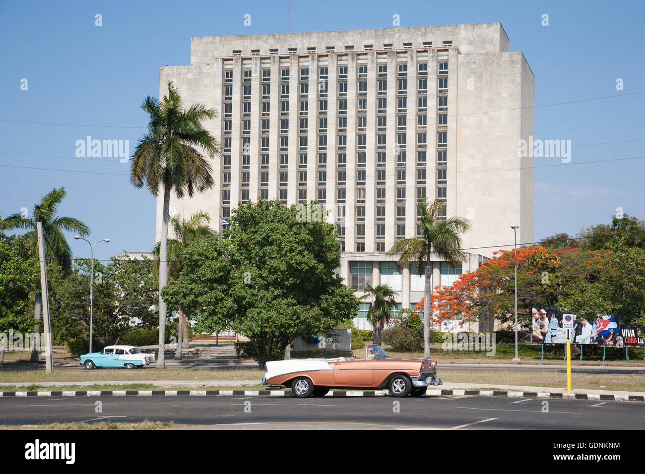 La Biblioteca Nazionale di Cuba Jose Marti su Plaza de la Revolucíon, Havana, Cuba Foto Stock