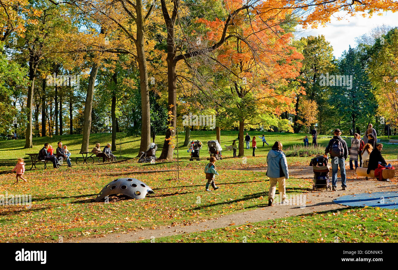Il Mount Royal Park a Montreal Foto Stock