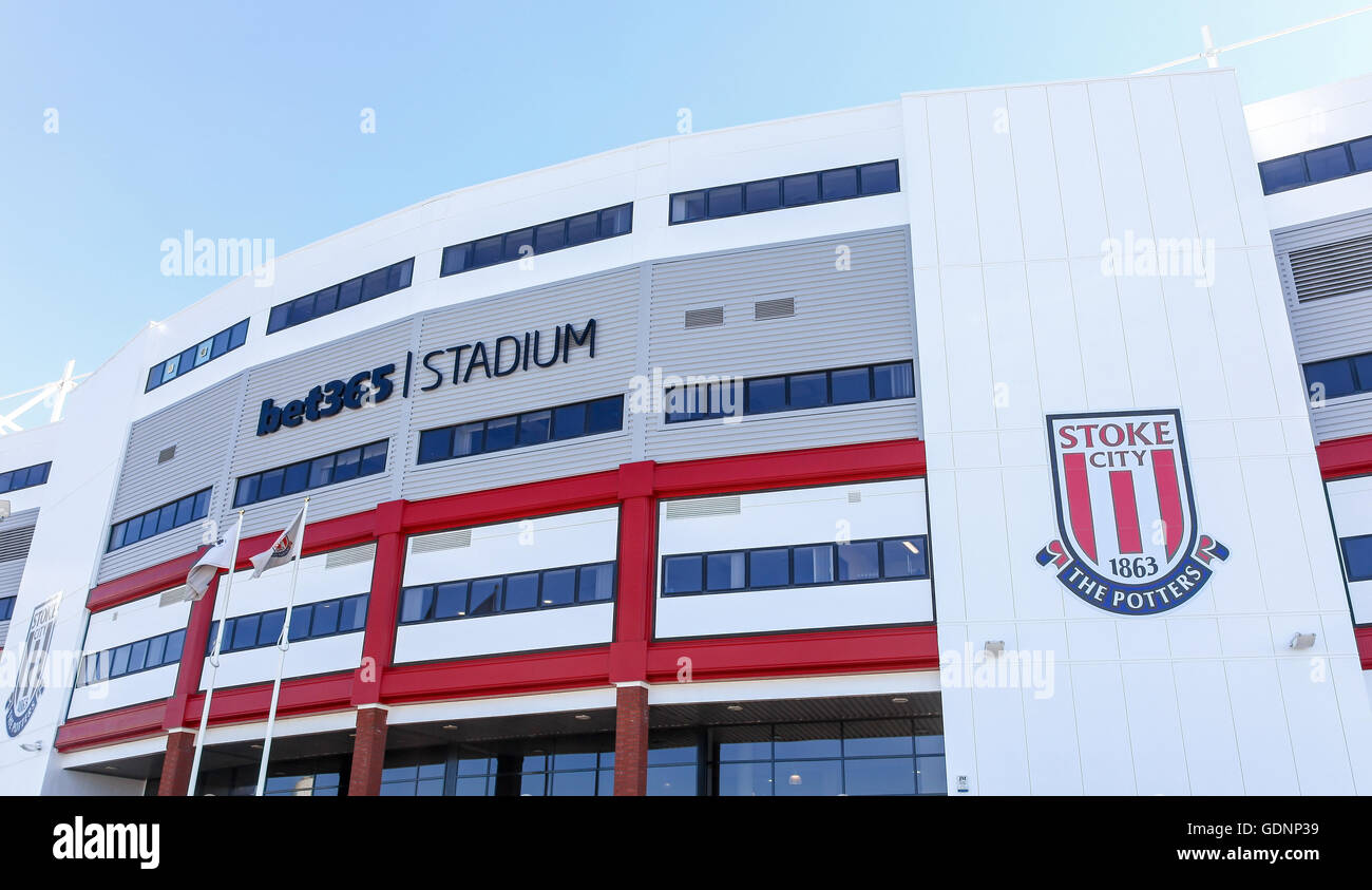 Bet365 Stadium, casa di ex Premier League inglese football club Stoke City, Stoke-on-Trent, Staffordshire REGNO UNITO Inghilterra Foto Stock