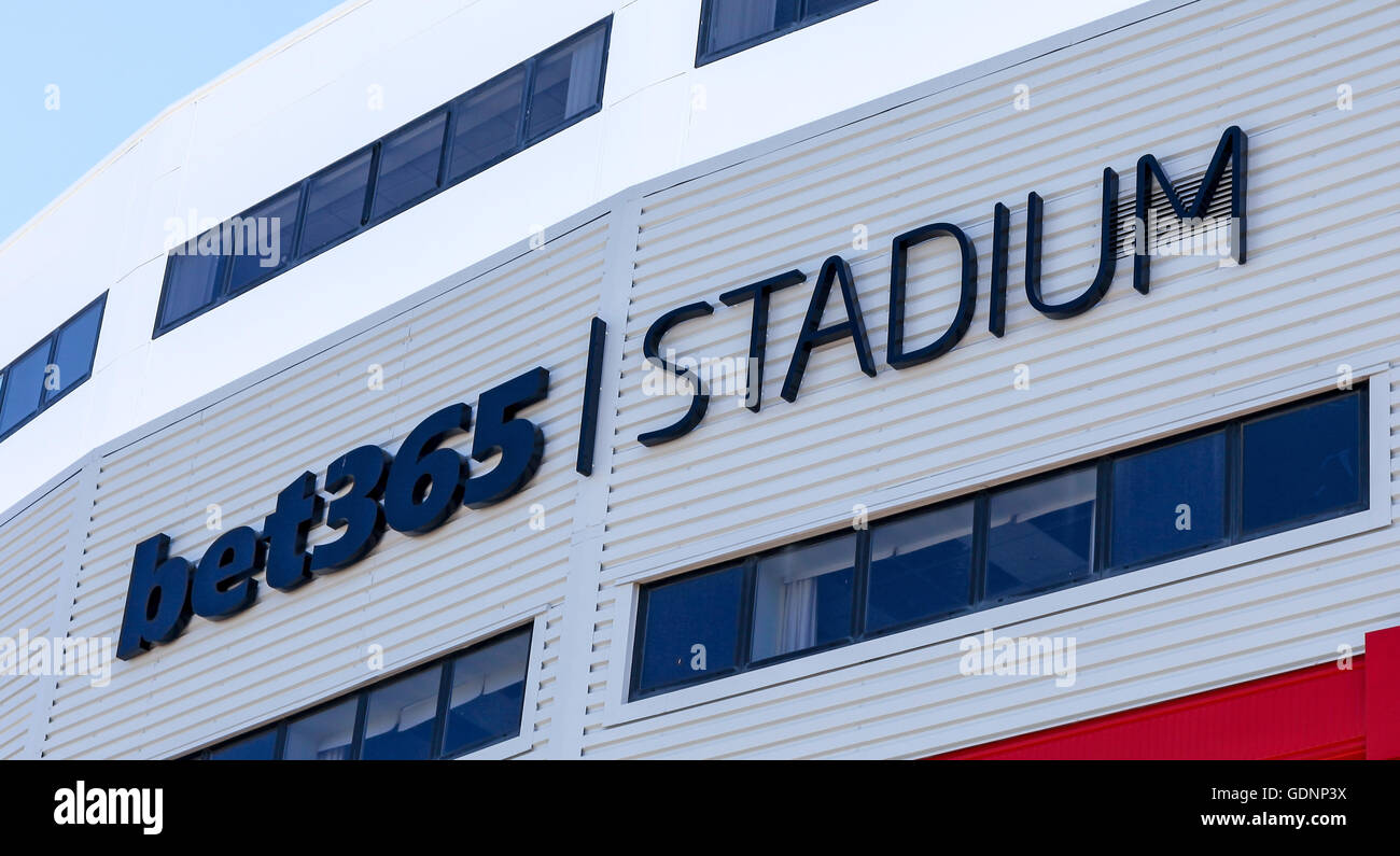 Bet365 Stadium, casa di ex Premier League inglese football club Stoke City, Stoke-on-Trent, Staffordshire REGNO UNITO Inghilterra Foto Stock