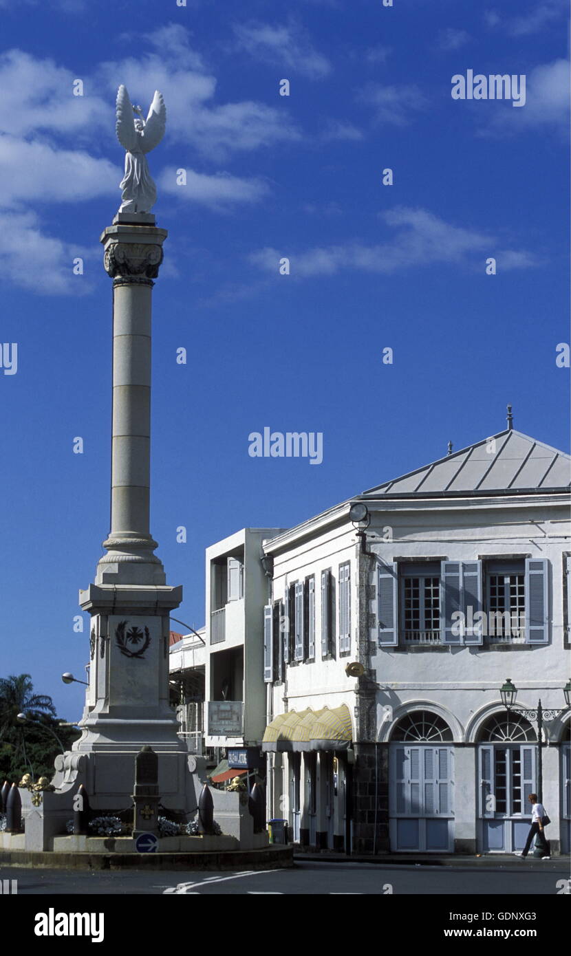 La città di St Denis sull'isola di La Reunion in Oceano Indiano in Africa. Foto Stock