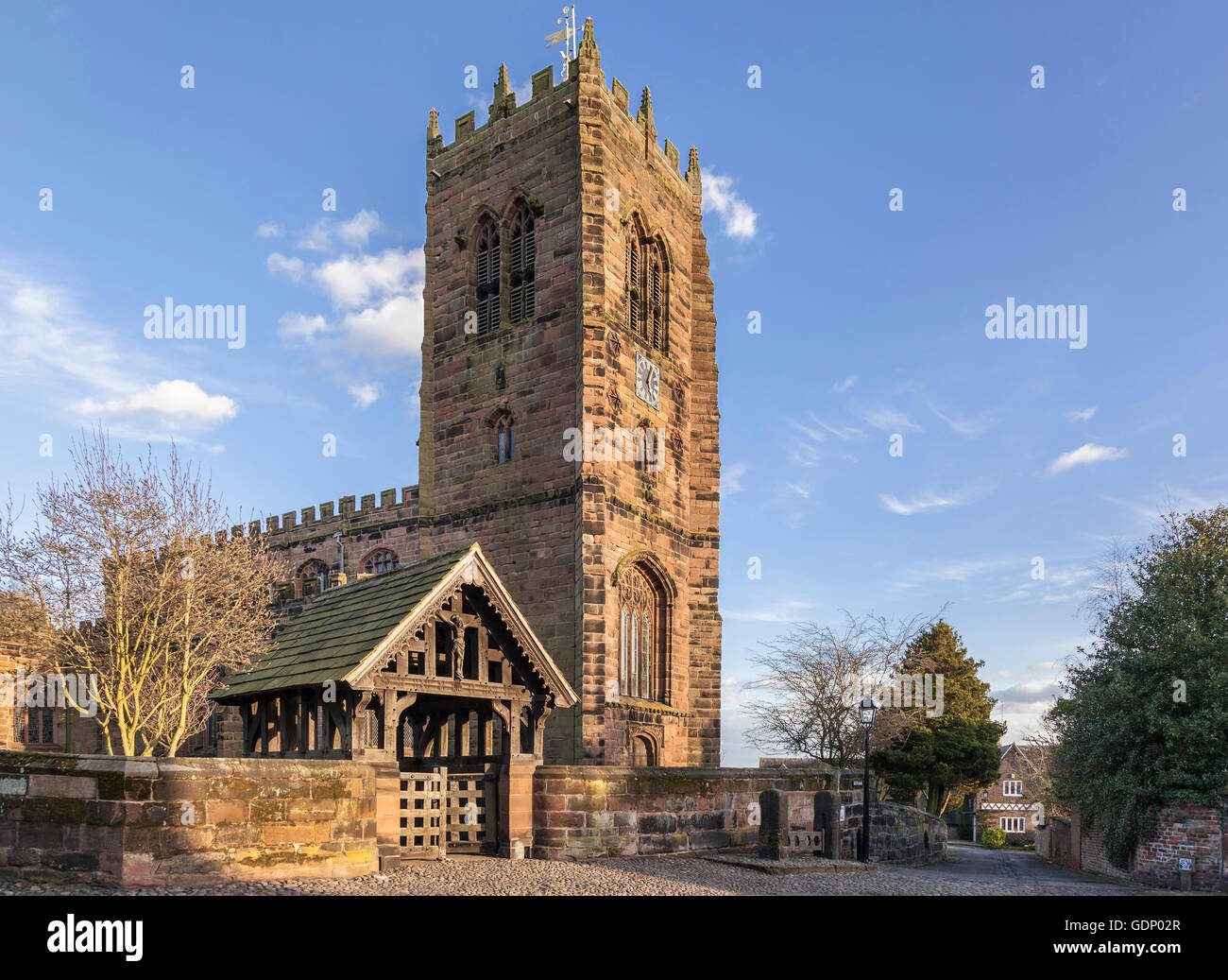 St Marys e Chiesa di Tutti i Santi nel Cheshire village di grande Budworth. Foto Stock
