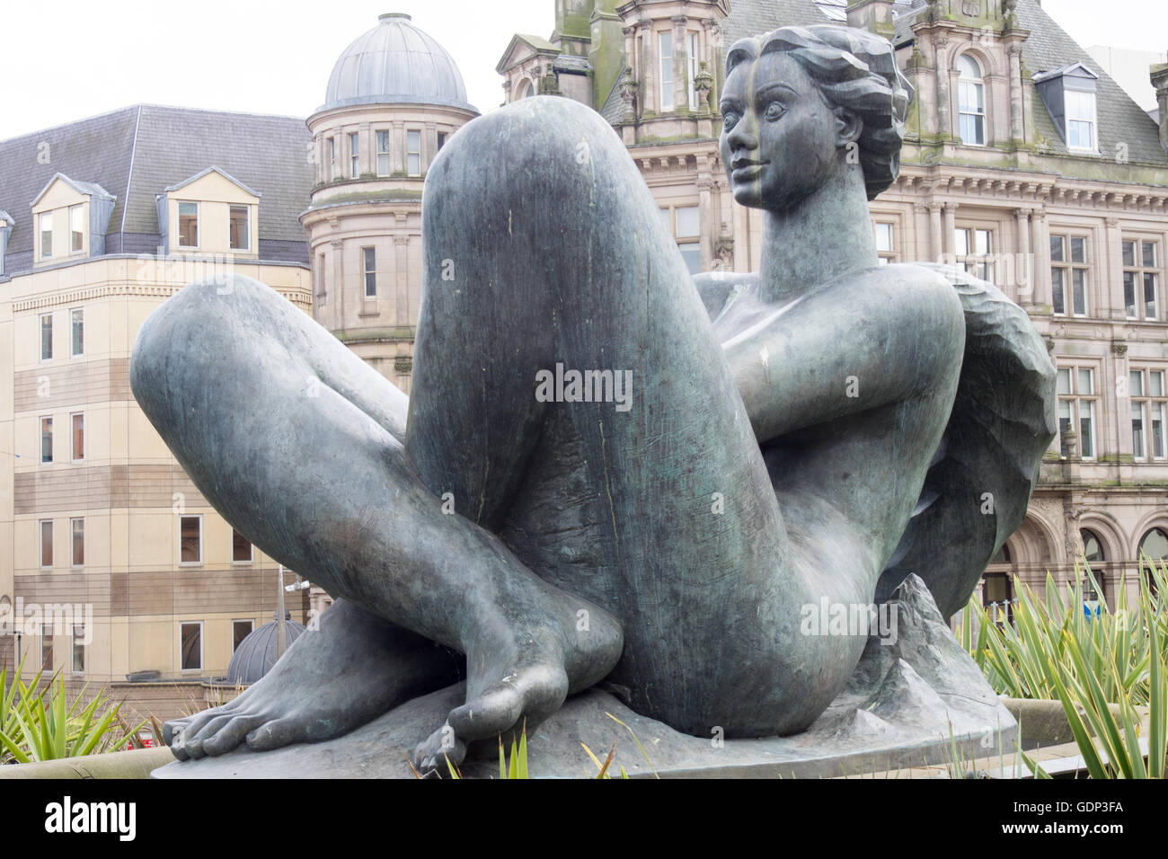 Il fiume, localmente noto come Floozie nella Jacuzzi, è un opera in Victoria Square, Birmingham, Foto Stock