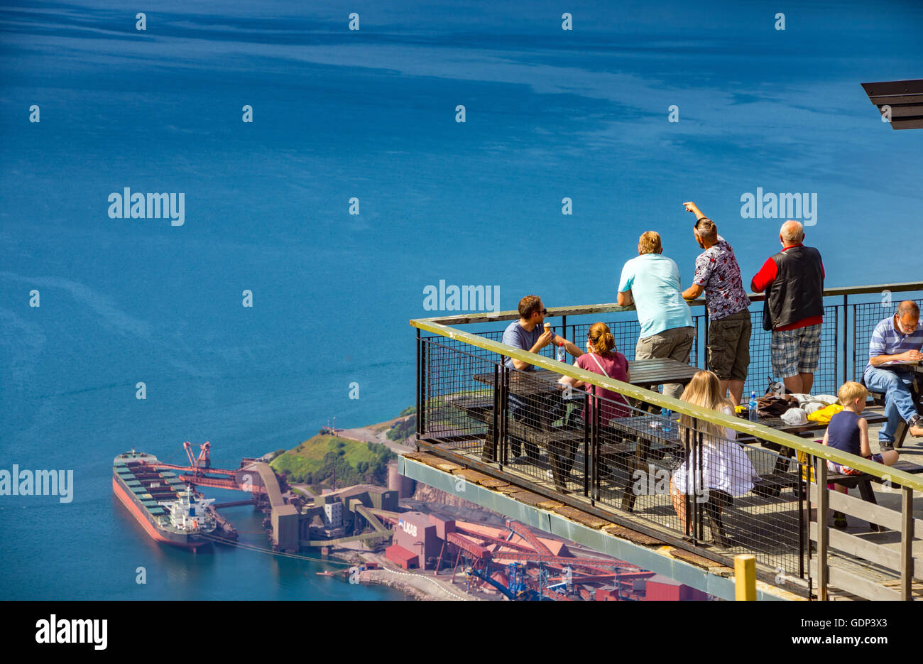 Caffè Ristorante sul Narvikfjellet, al di sopra di Narvik, Nordland, Norvegia Foto Stock