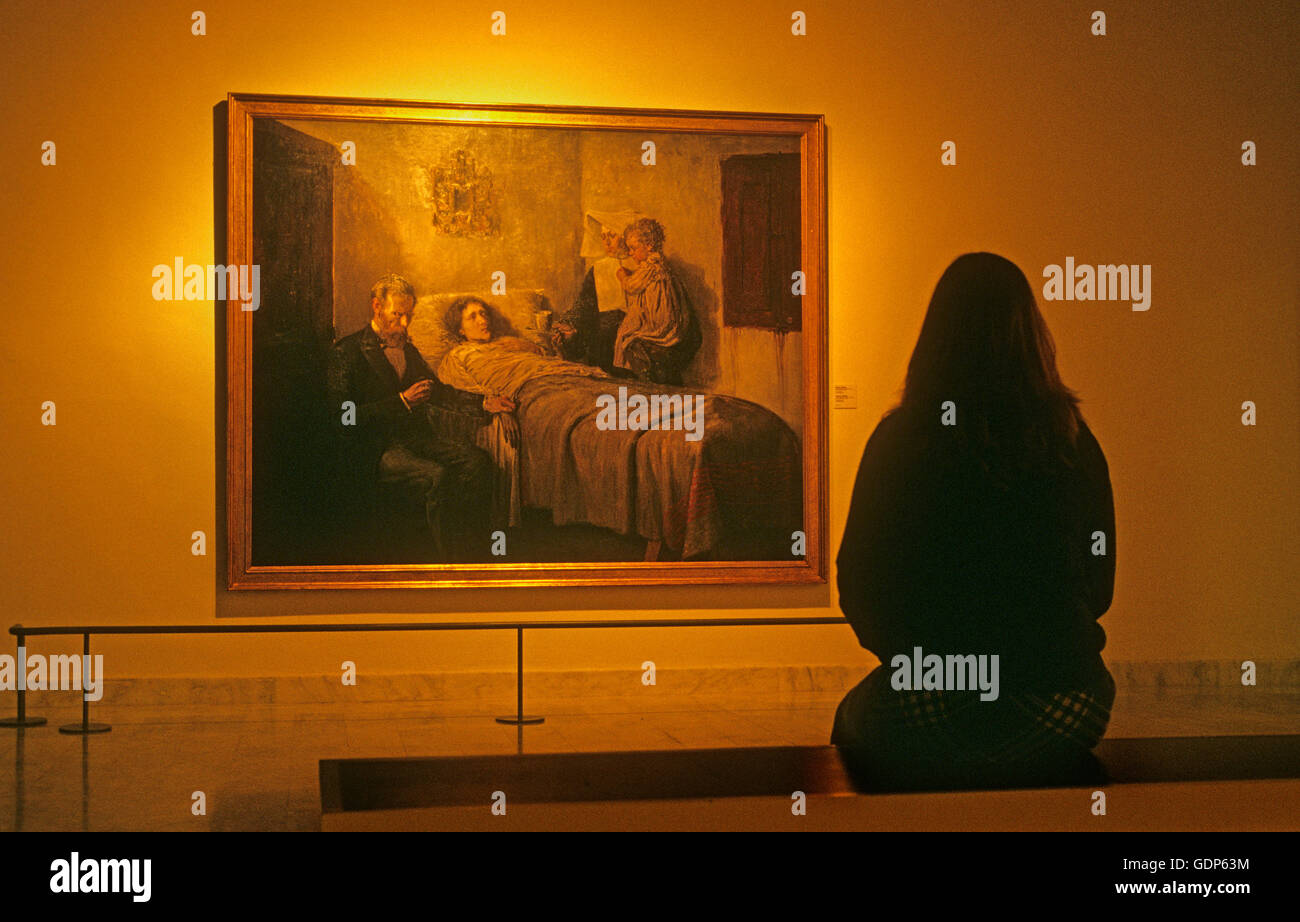 Il museo di Picasso. "Ciencia y Caridad' di Pablo Picasso. 15 Montcada street, Barcellona, Spagna Foto Stock