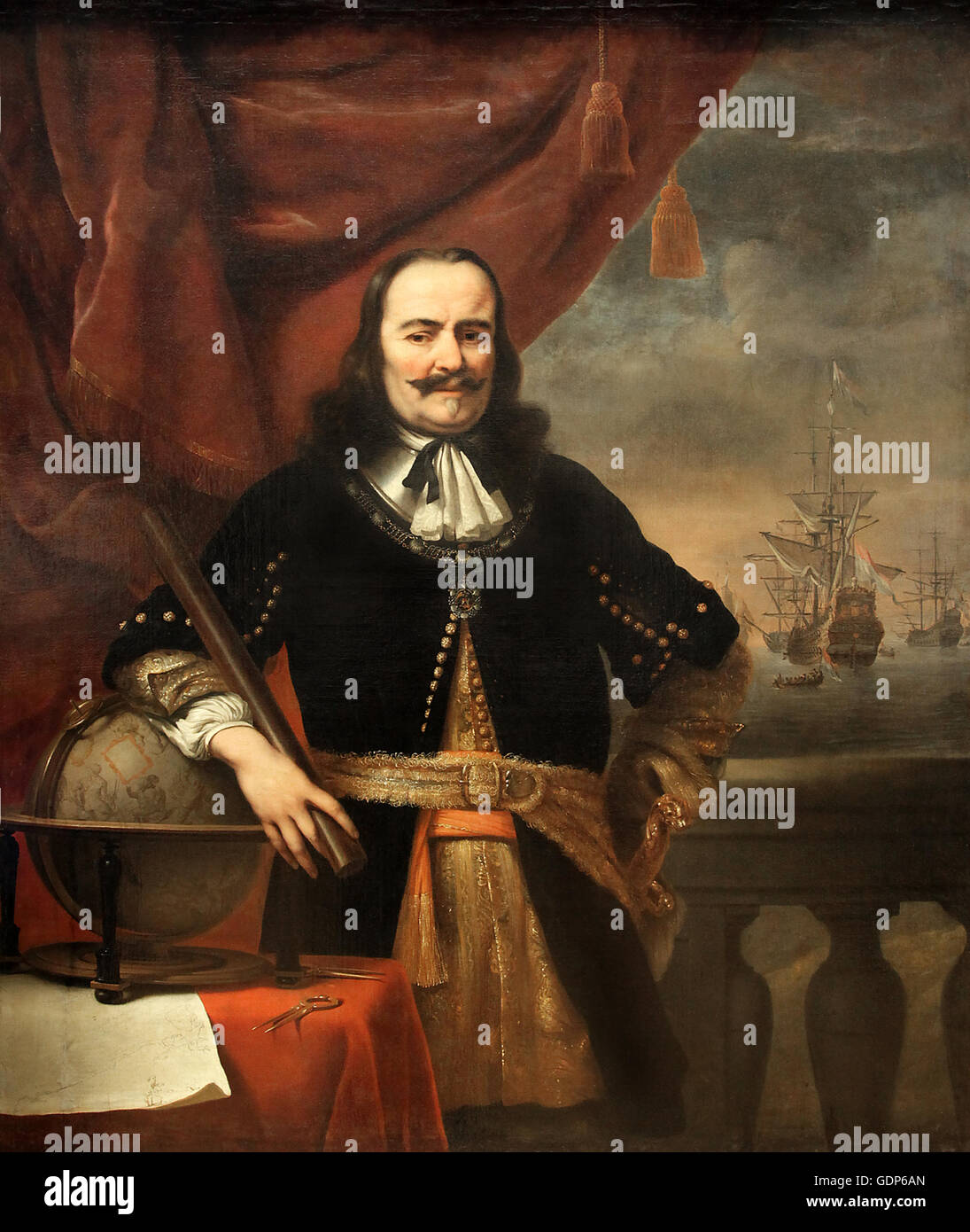 Michiel de Ruyter come tenente Admiral da Ferdinand Bol 1616-1680 Foto Stock