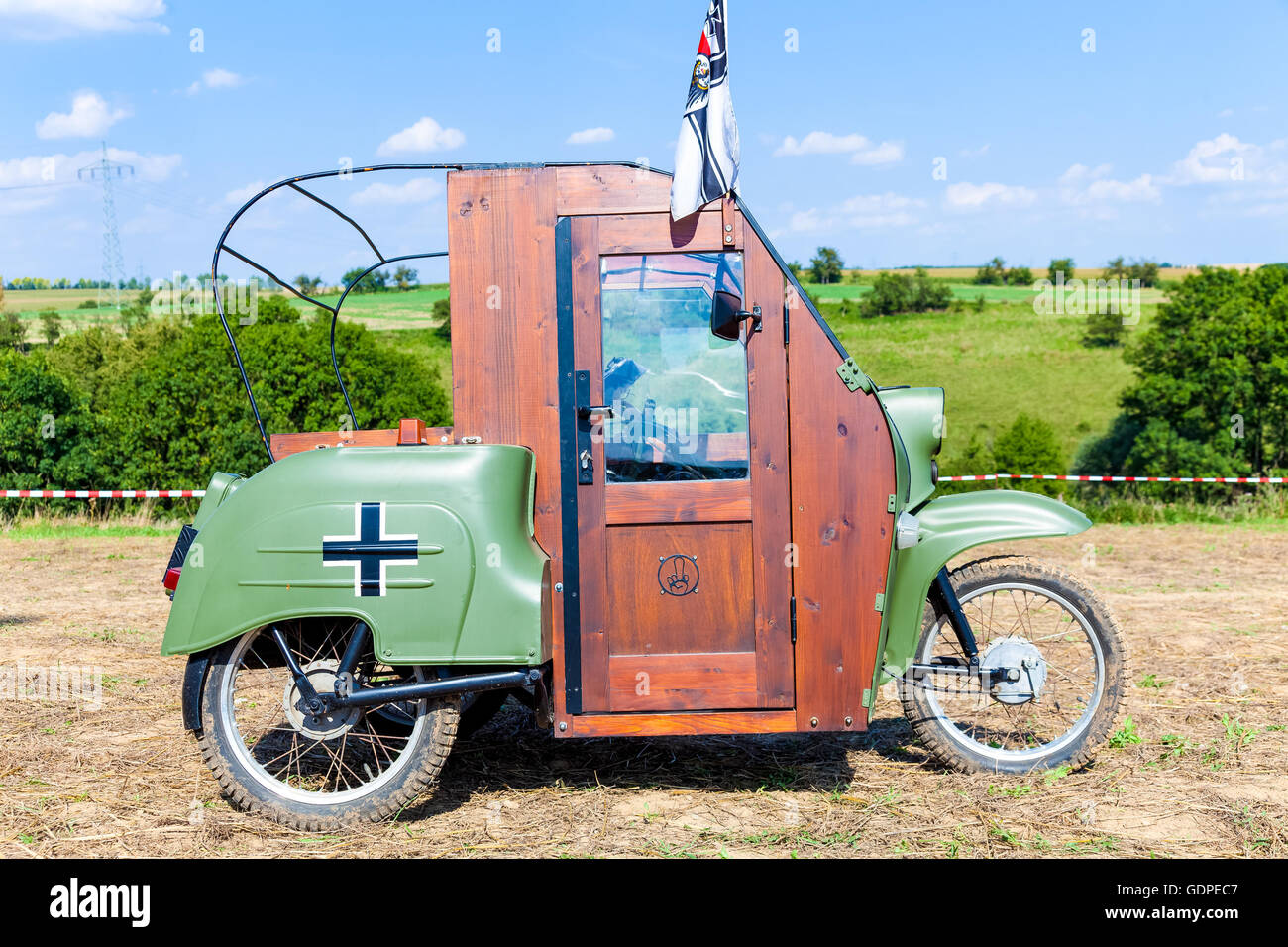 JENA, Germania - Luglio, 22, 2011: attrezzature militari da guerra mondiale II Foto Stock