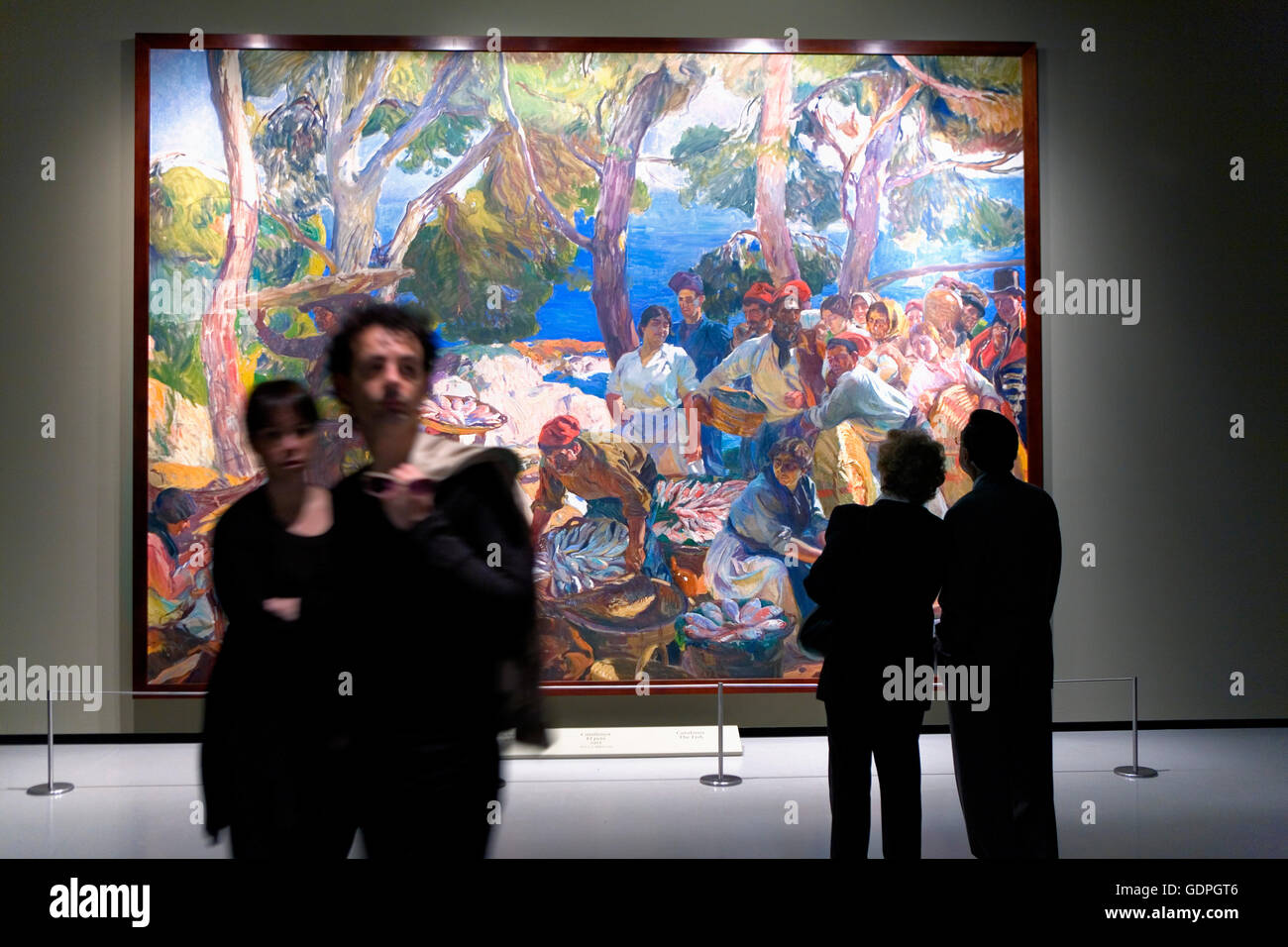 MNAC (Museo Nazionale d'Arte della Catalogna). Almadraba, dipinto da Joaquim Sorolla, Barcellona, Spagna Foto Stock