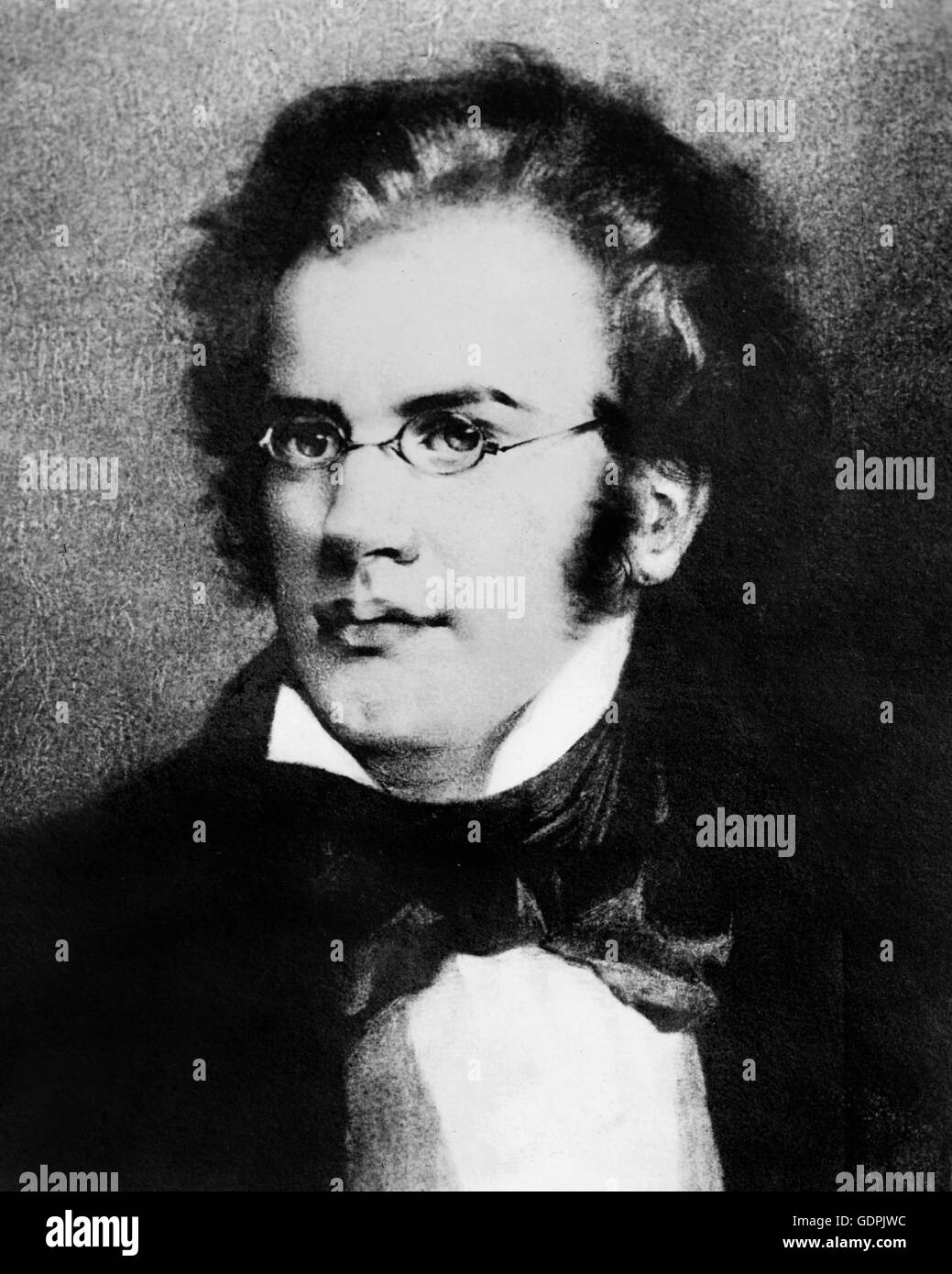 Franz Schubert. Ritratto del compositore austriaco Franz Peter Schubert (1797-1828). Foto Stock