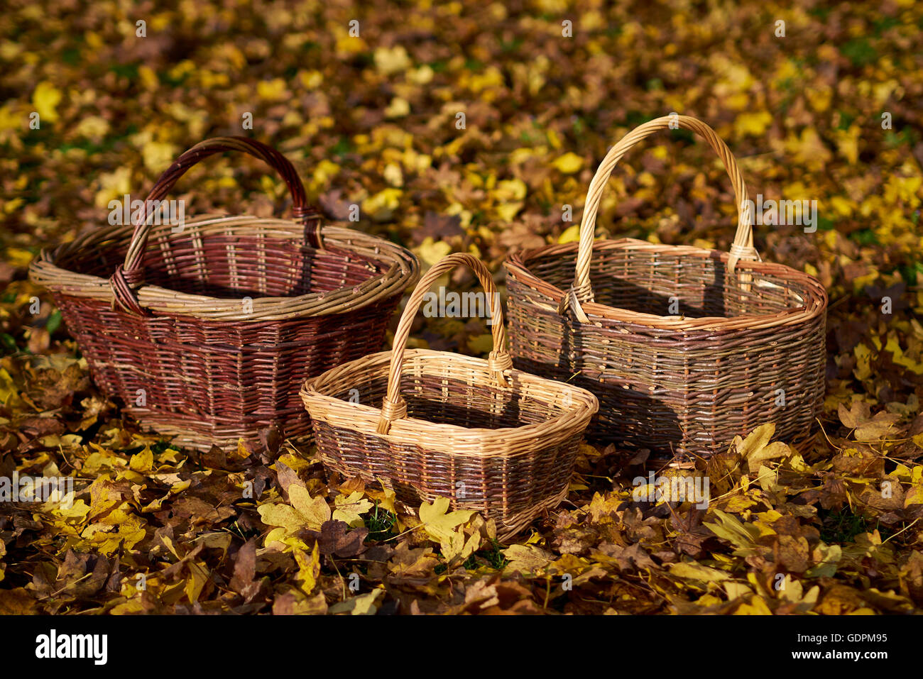 Fatto a mano, Willow ceste, Essex, Inghilterra, Foto Stock