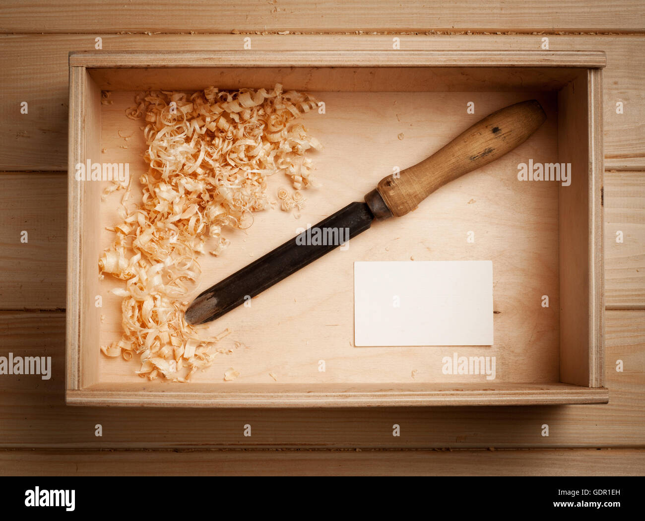 Il vecchio falegname gli strumenti per la lavorazione del legno Foto Stock