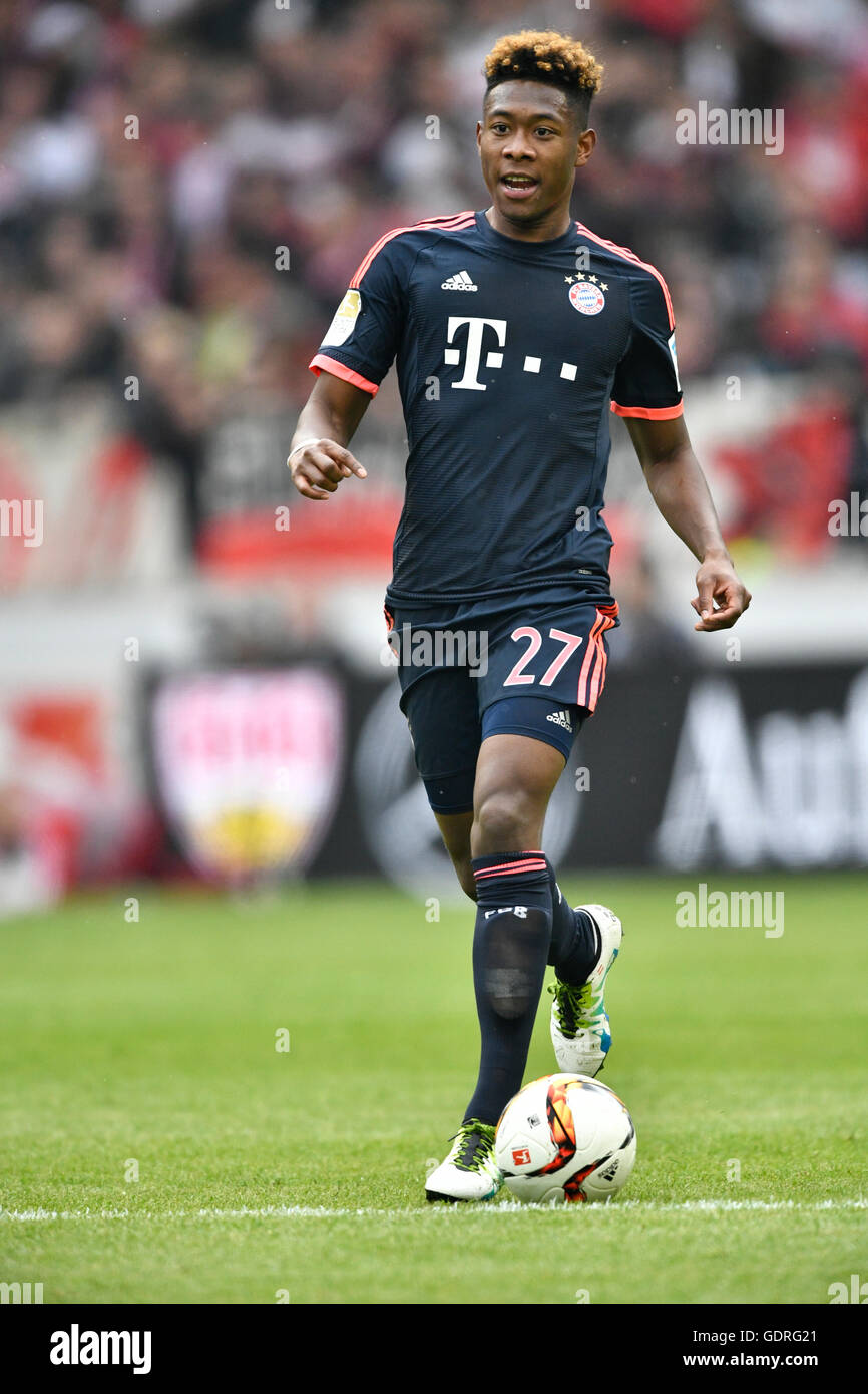 David Alaba, giocatore di calcio a FC Bayern Monaco di Baviera, Stoccarda, Baden-Württemberg, Germania Foto Stock