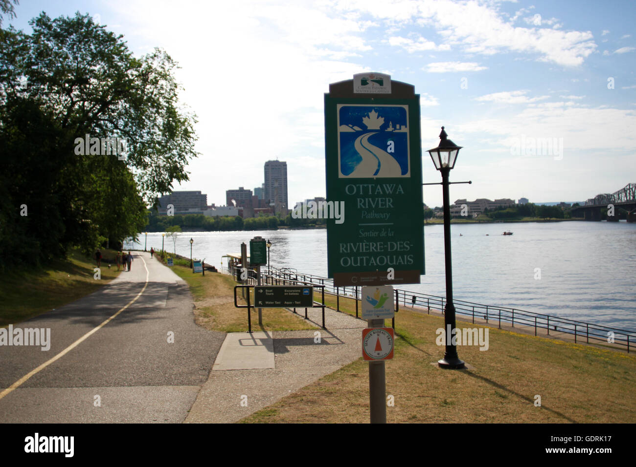 Il Rideau Canal in Ottawa, Ontario. Foto Stock