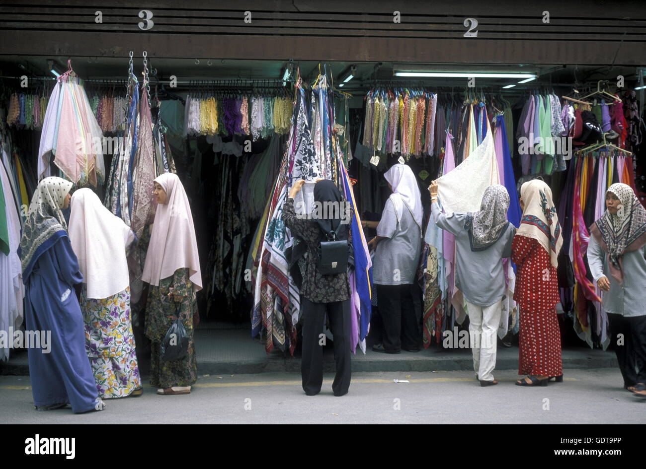 Il Marketstreet nella vecchia città di Kuala Lumpur in Malesia in southeastasia. Foto Stock