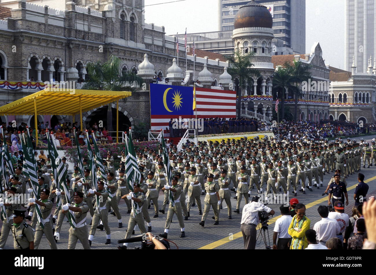 La giornata nazionale presso il Palazzo Sultano Abdul Samad Palace presso il Merdeka Square nella città di Kuala Lumpur in Malesia in southeastas Foto Stock