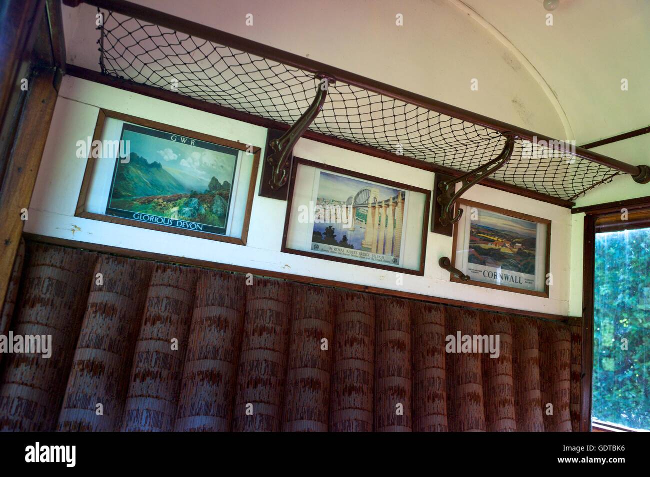 Tradizionale carro ferroviario sulla South Devon Railway, REGNO UNITO Foto Stock