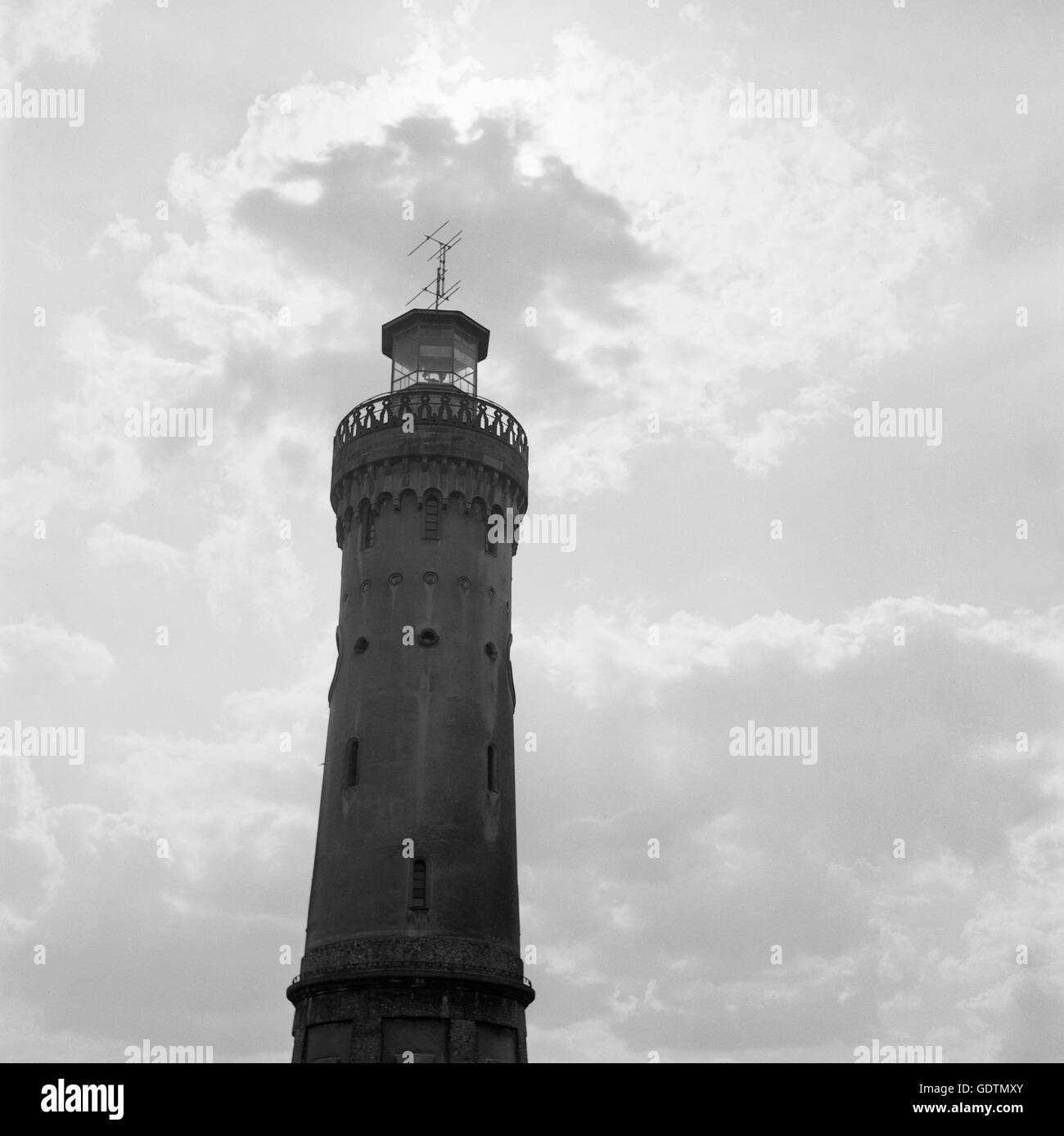 Faro in Lindau, 1950s Foto Stock