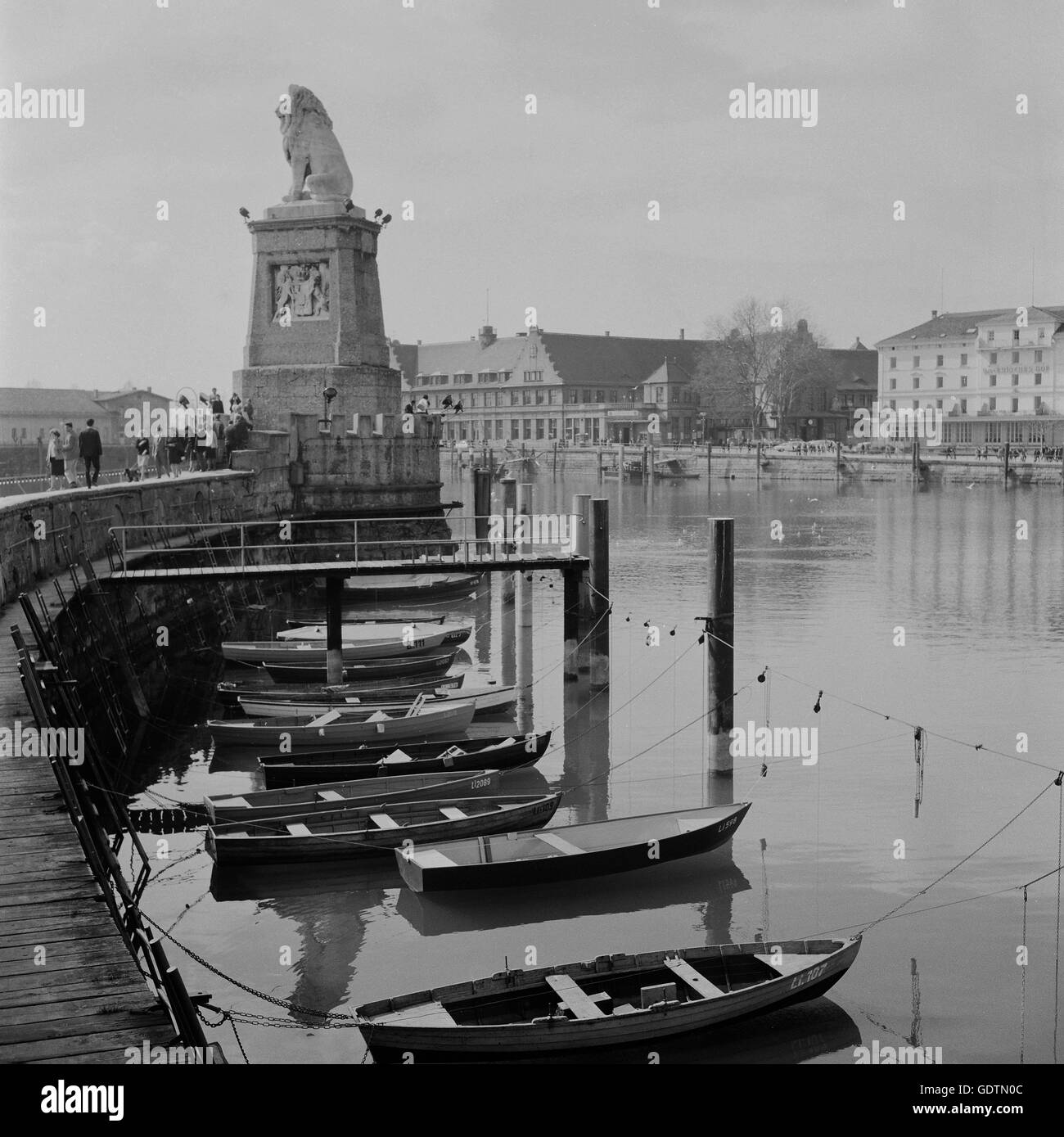 Porto di Lindau, 1966 Foto Stock