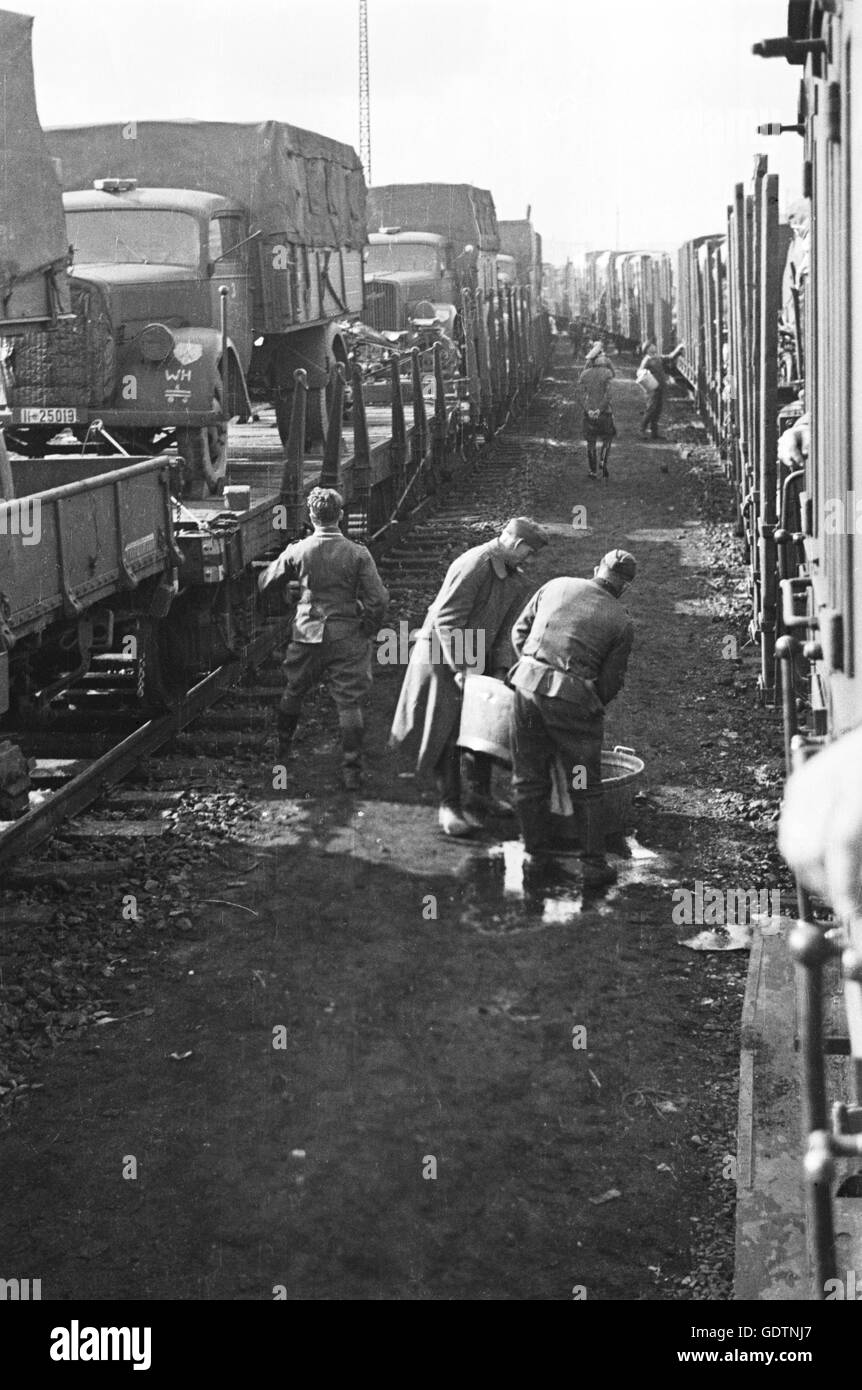 Il treno di carrelli elevatori per la missione, 1939-1945 Foto Stock