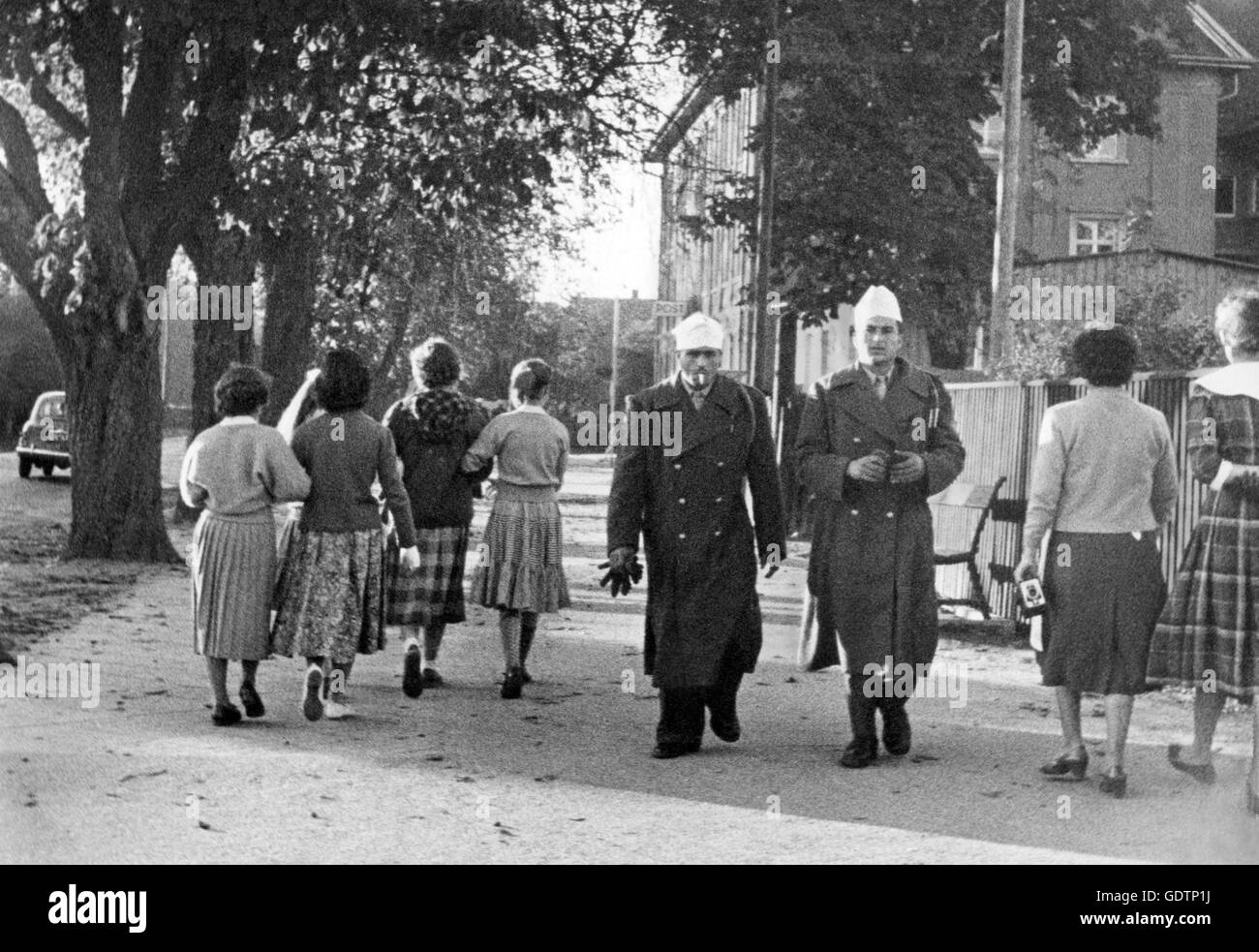 Le truppe francesi nella zona di occupazione, 1956 Foto Stock