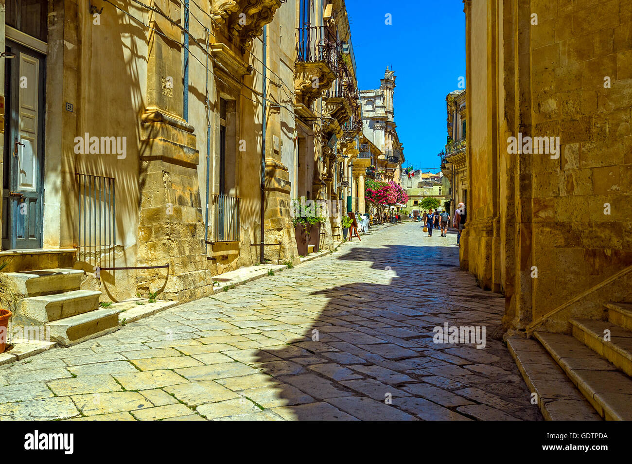 Italia Sicilia Scicli Via Mormina Penna Foto Stock