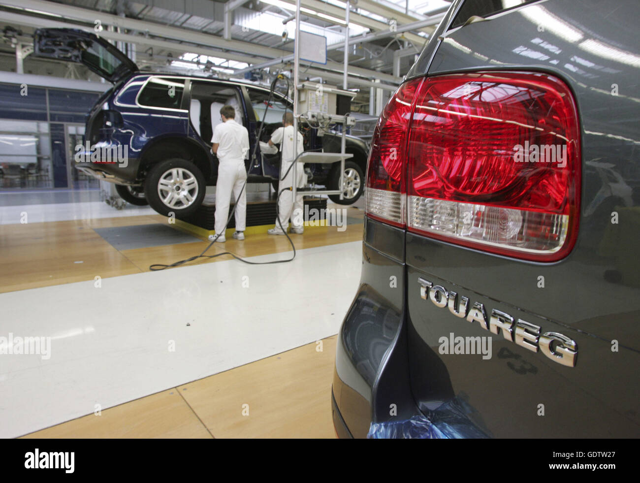 Volkswagen Touareg produzione in Bratislava Foto Stock