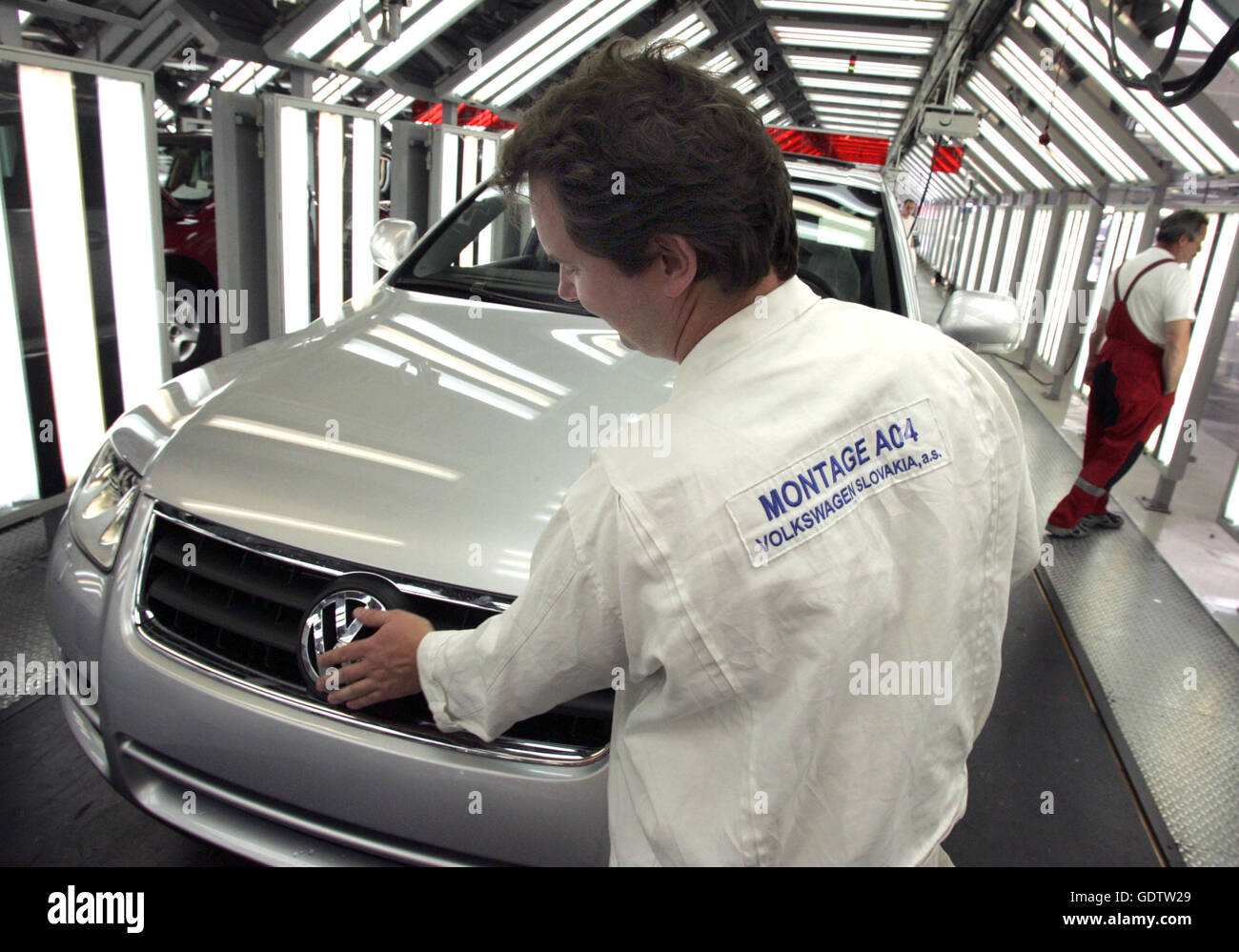 Volkswagen Touareg produzione in Bratislava Foto Stock