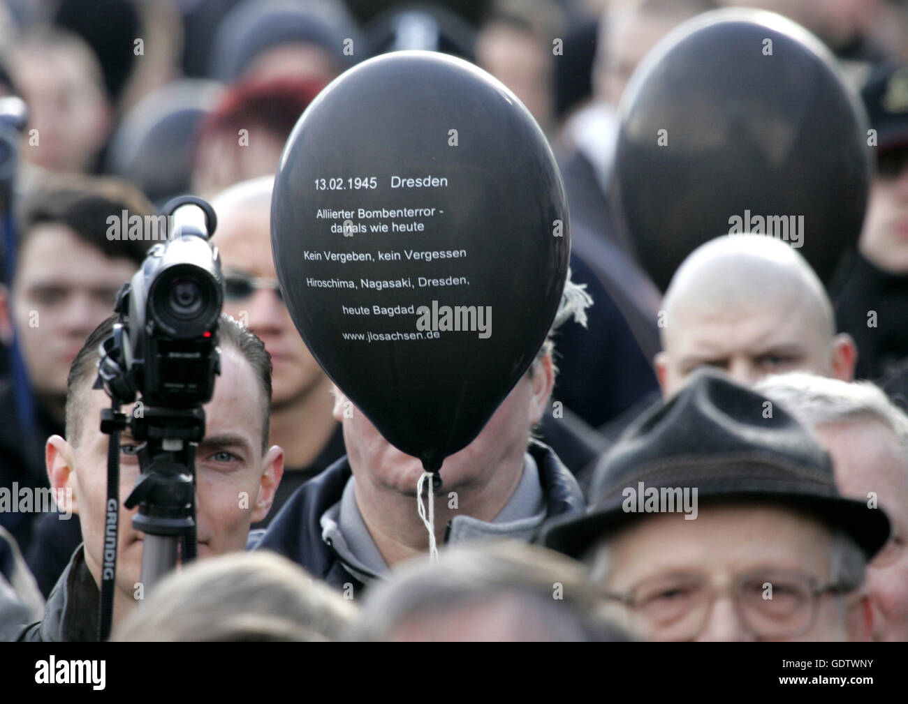 NPD dimostrazione in Dresden Foto Stock