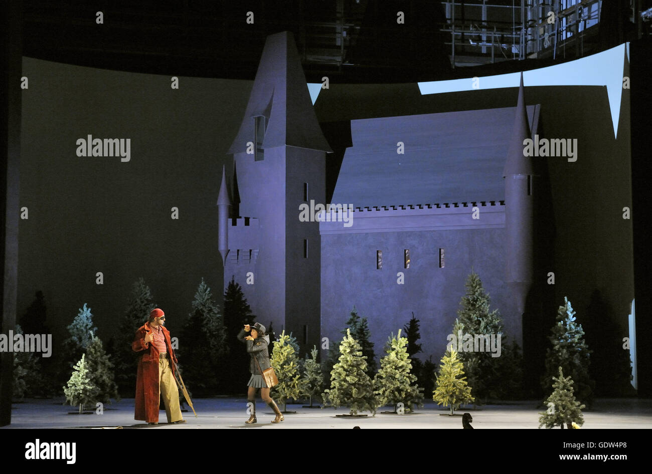 'Orlando Paladino', staging Nigel Lowery e Amir Hosseinpour Foto Stock