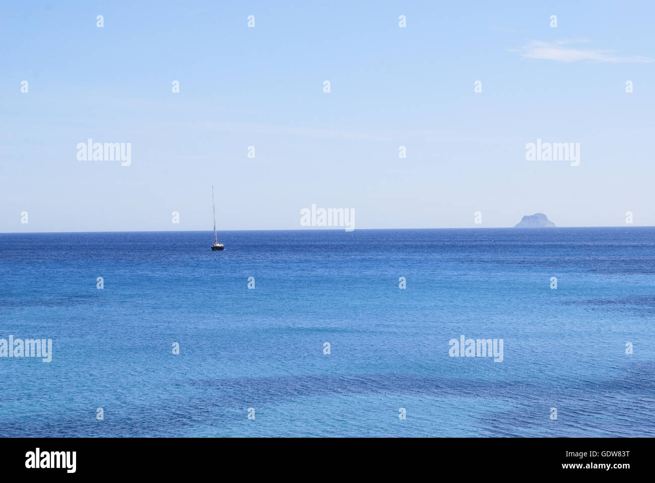 Vista dell isola di Vacca, SantAntioco, Sardegna Foto Stock