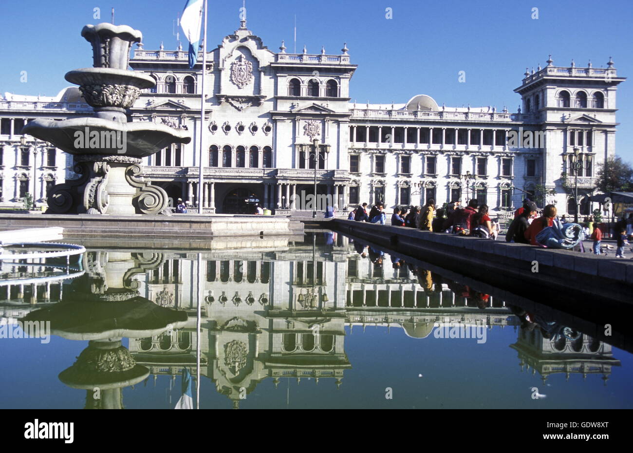 Il centro della città di Città del Guatemala in Guatemala in America centrale. Foto Stock