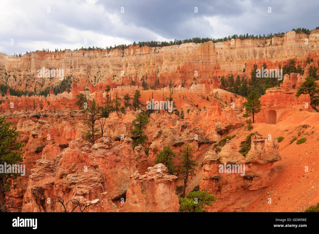 Panorama dal Parco Nazionale di Bryce Canyon, Stati Uniti d'America. Hoodoos, formazioni geologiche. Uno splendido scenario Foto Stock