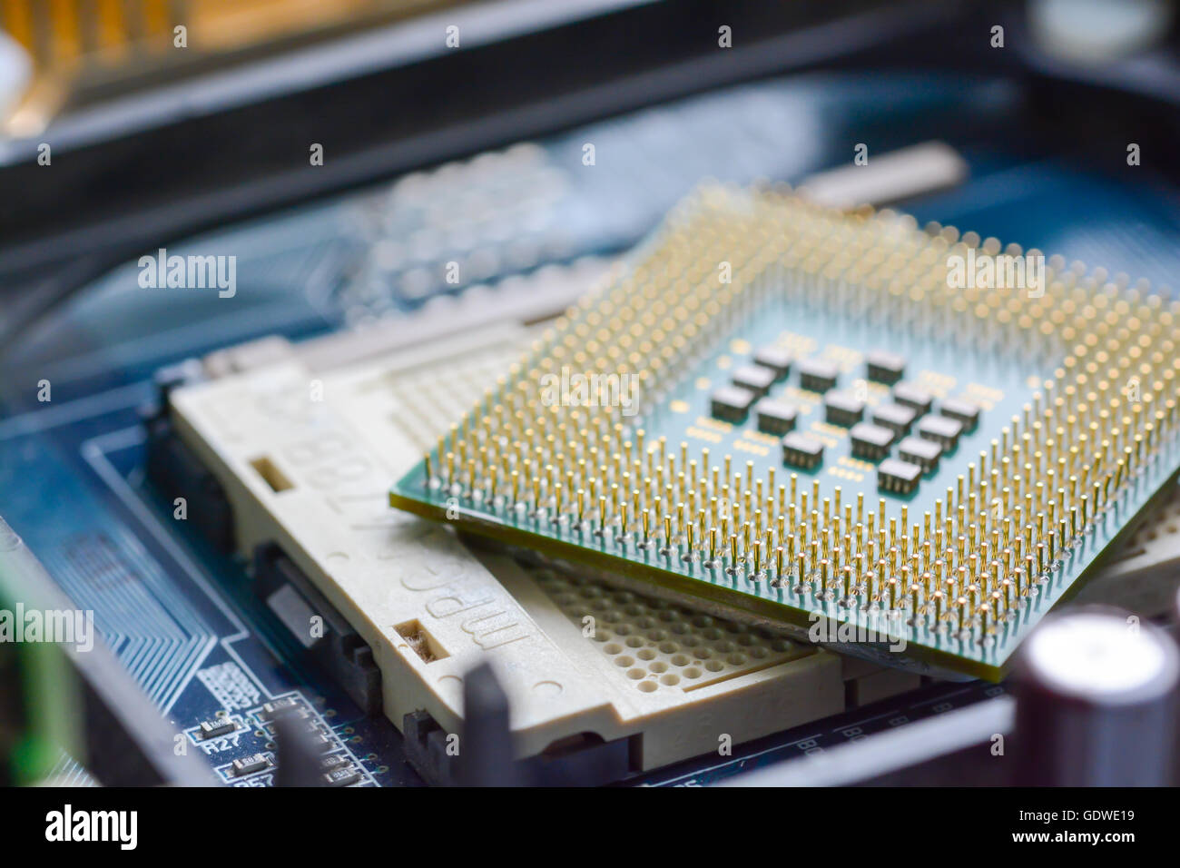 La CPU del computer o del processore Foto Stock