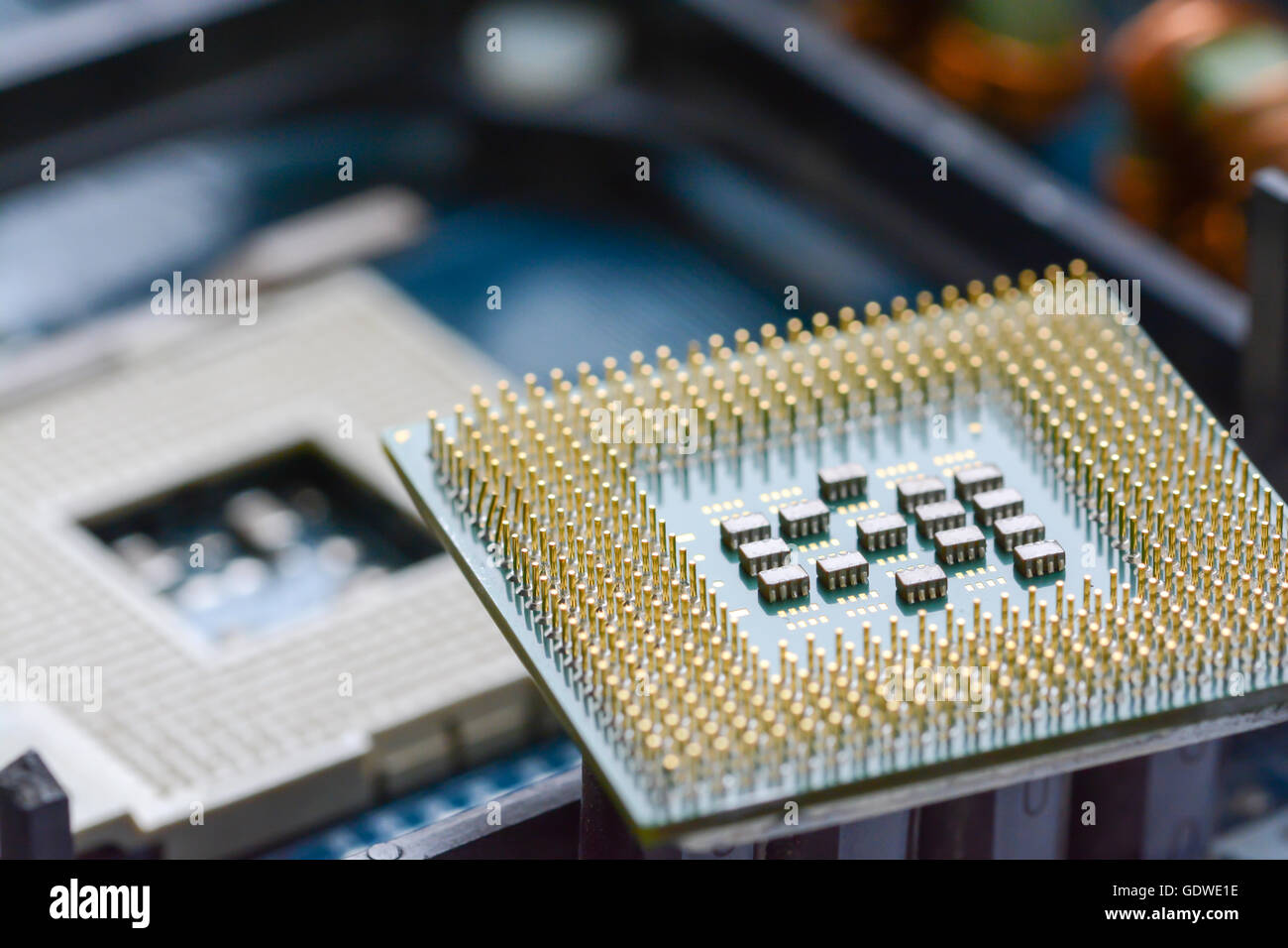 La CPU del computer o del processore Foto Stock