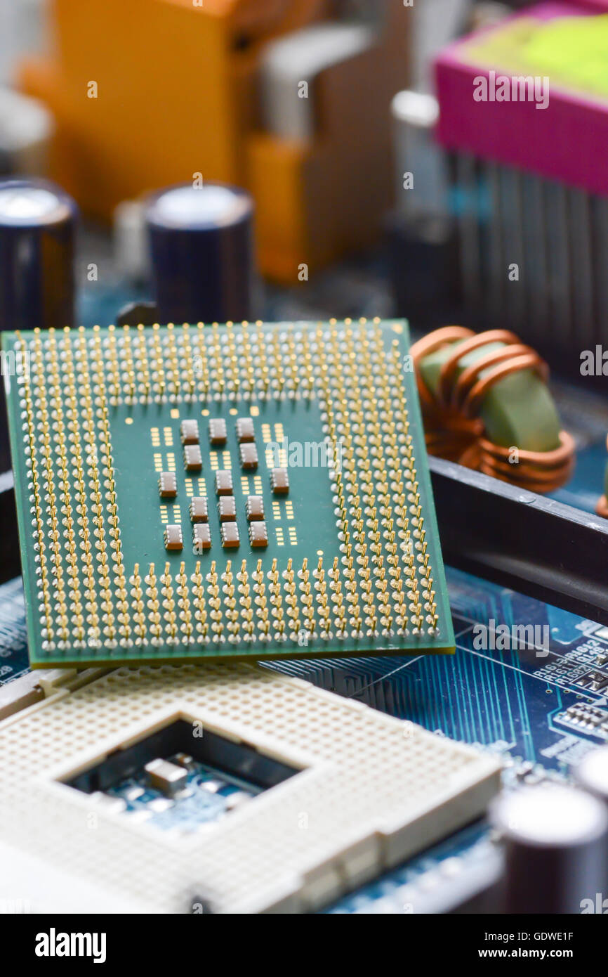 La CPU del computer o del processore Foto Stock