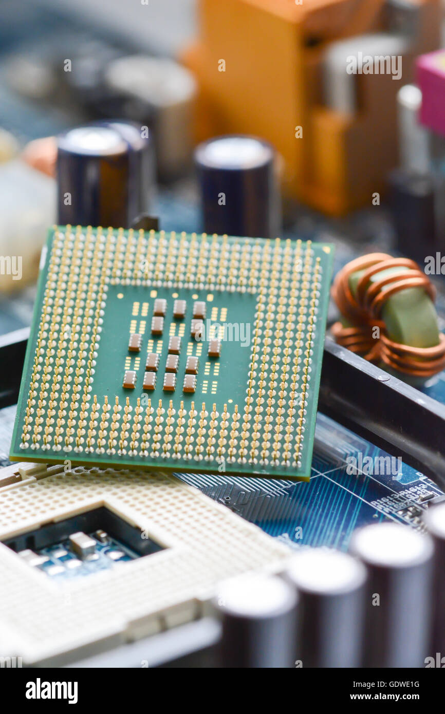 La CPU del computer o del processore Foto Stock