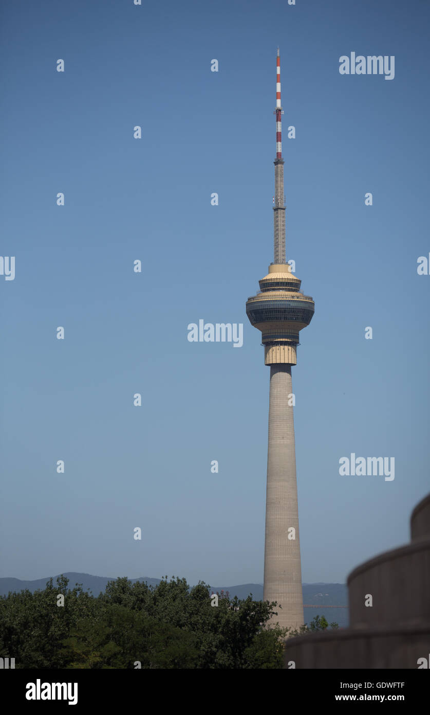 Cina Centrale torre televisiva, Pechino, Cina Foto Stock