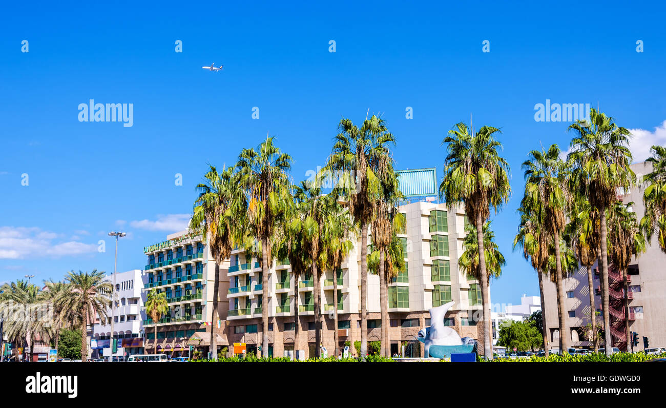 Fish Roundabout in Dubai, Emirati Foto Stock