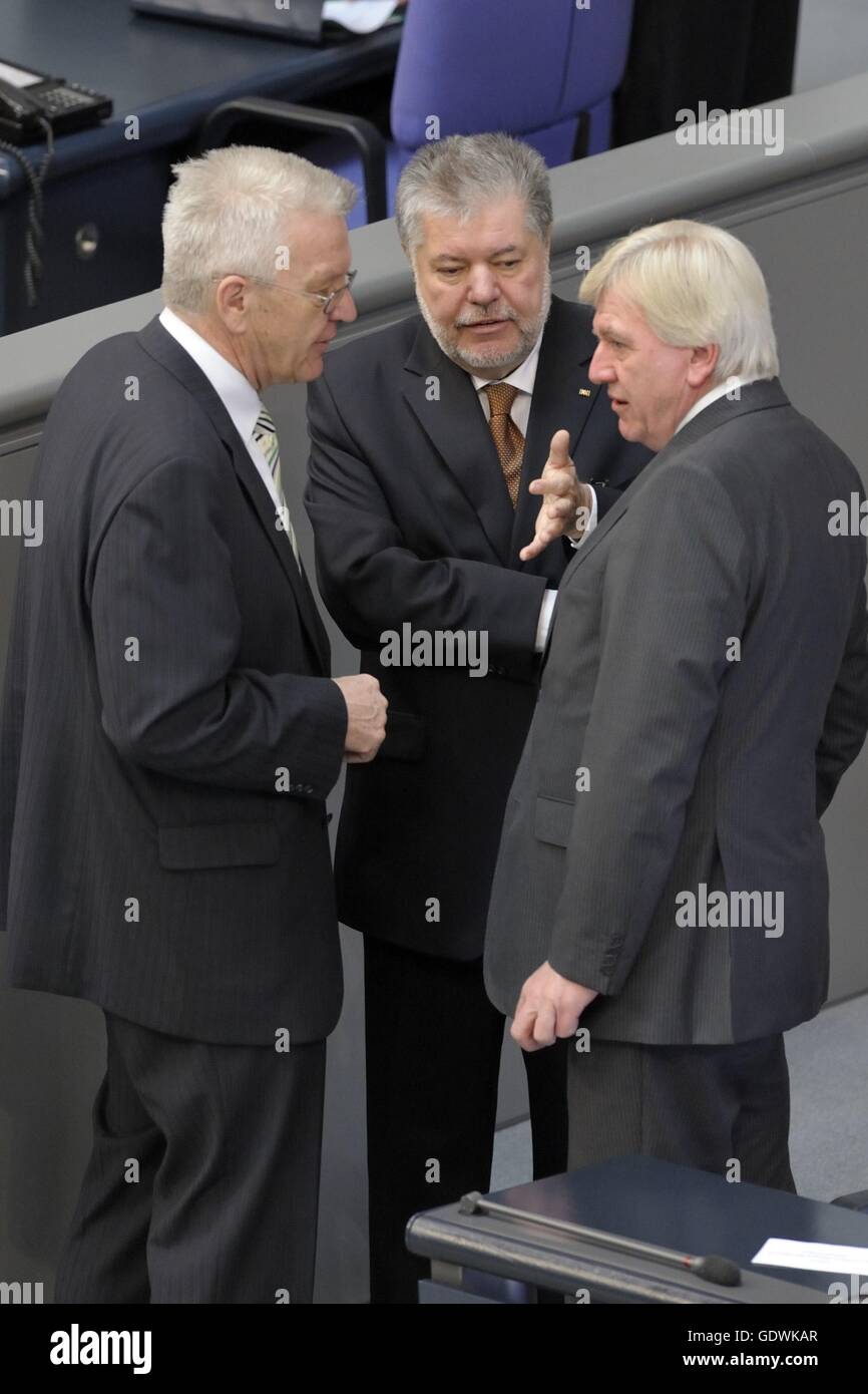 Kretschmann, Beck e Bouffier Foto Stock