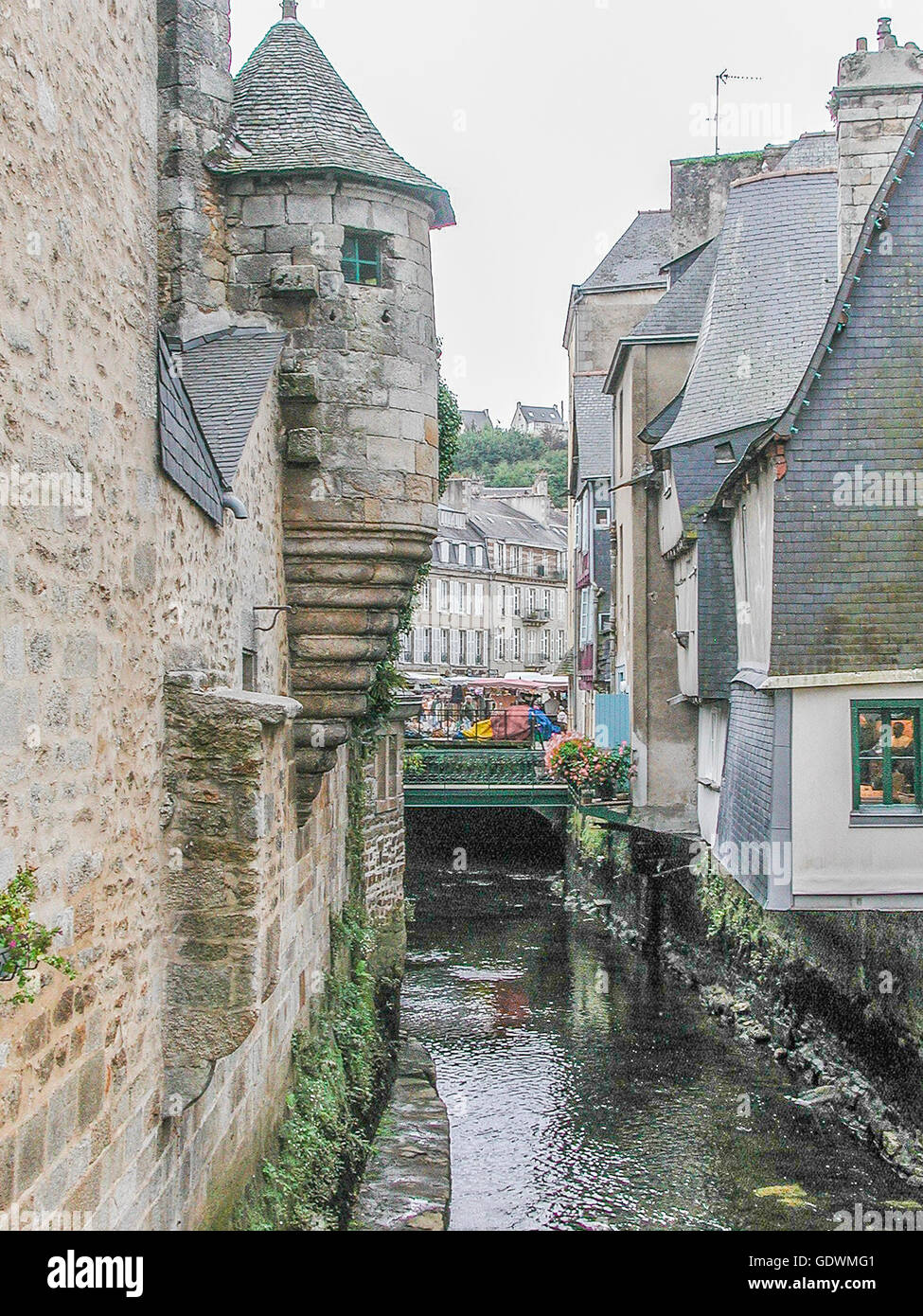 Centro storico della città di Quimper, Francia Foto Stock