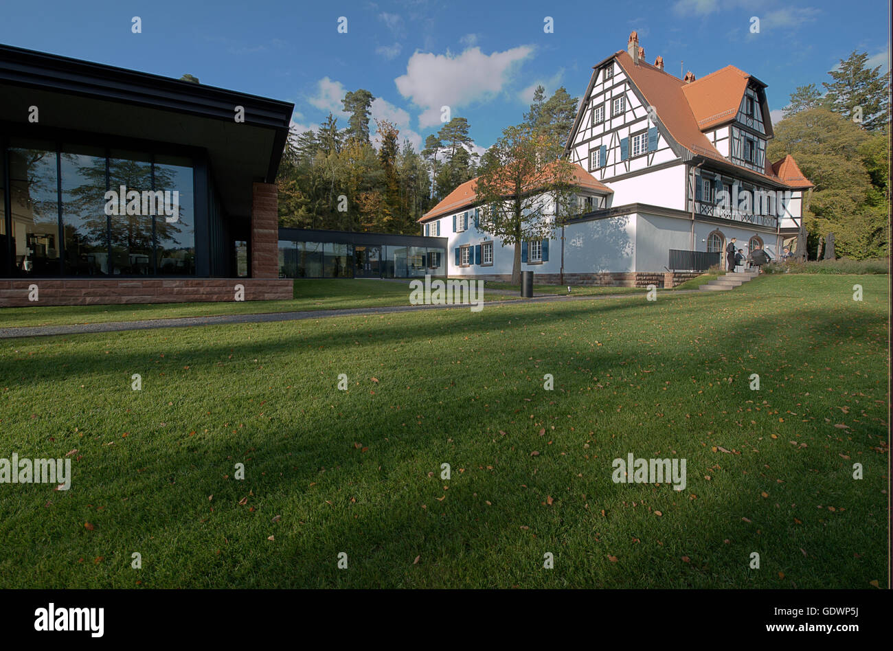 Hotel-Restaurant Villa René Lalique, Wingen sur modernamente, Alsace Francia Foto Stock