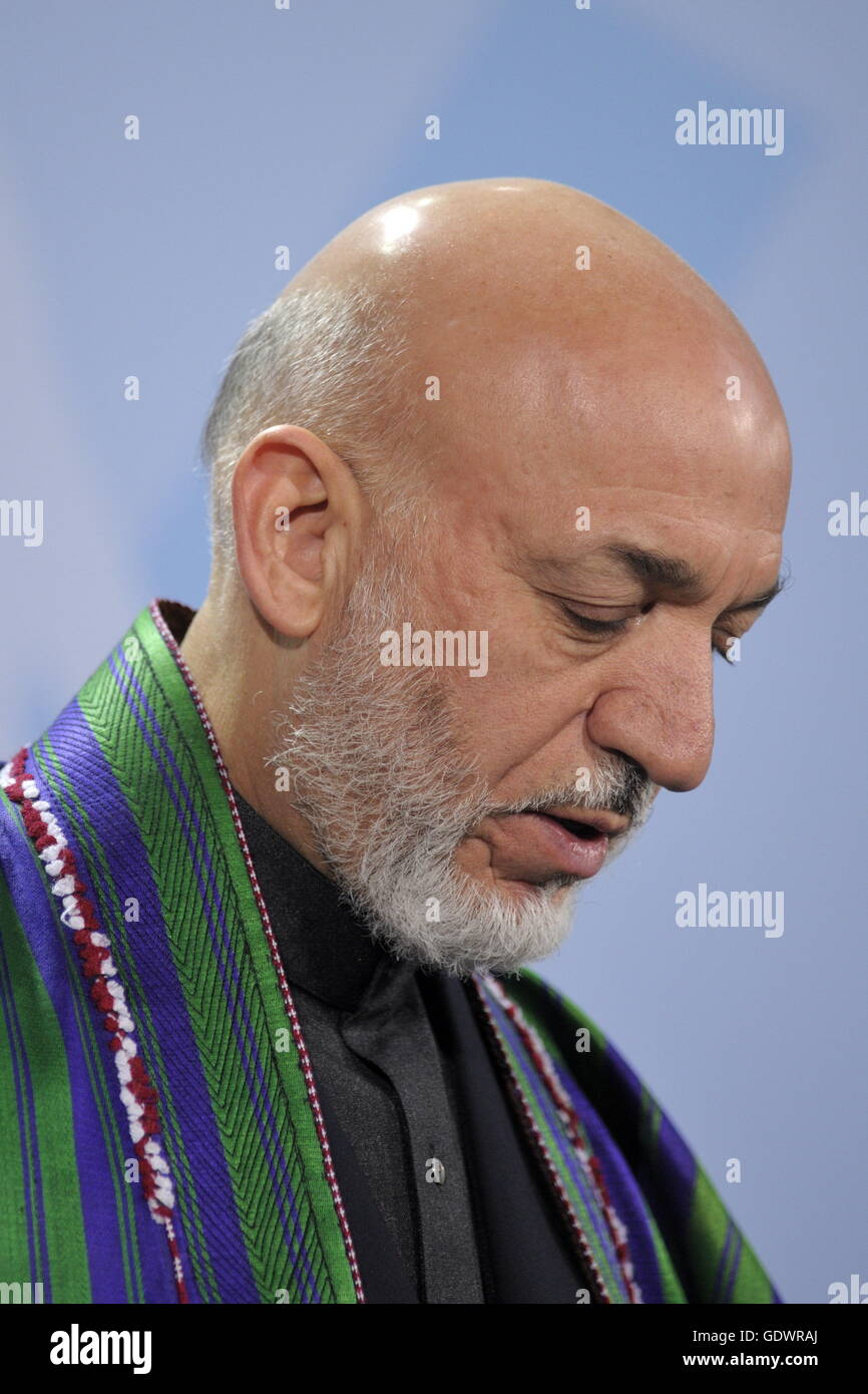 Hamid Karzai Foto Stock