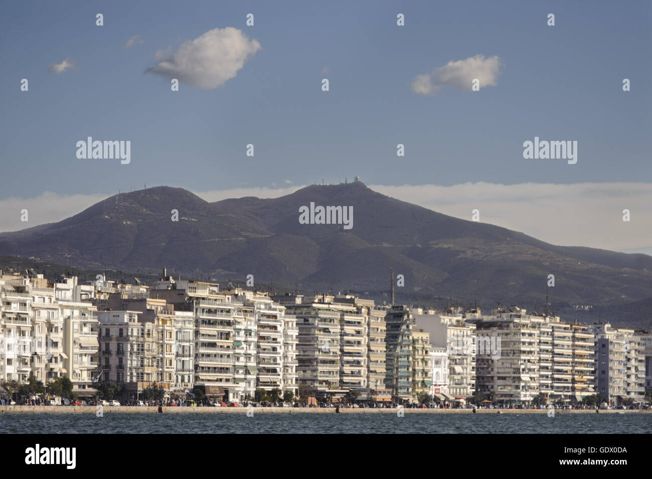 La città di Salonicco sull'sul Golfo Termaico Foto Stock