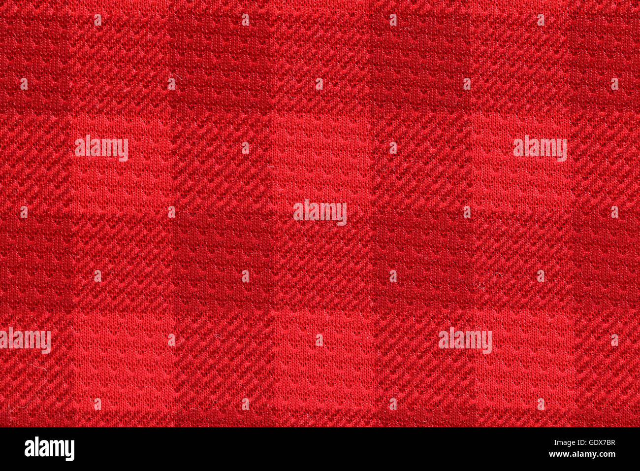 Controllare rosso sport jersey sfondo texture Foto Stock