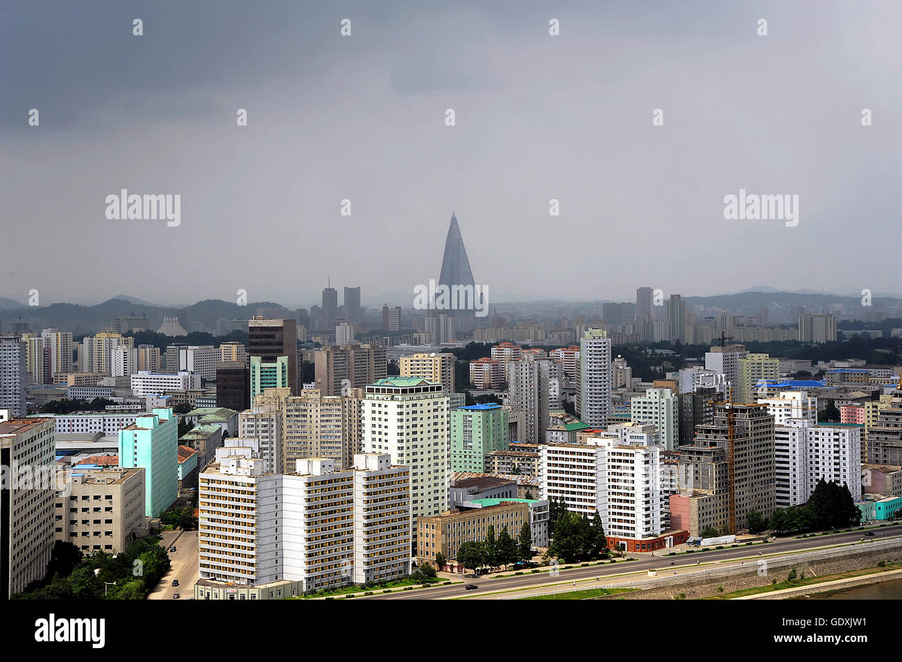 Paesaggio di Pyongyang Foto Stock
