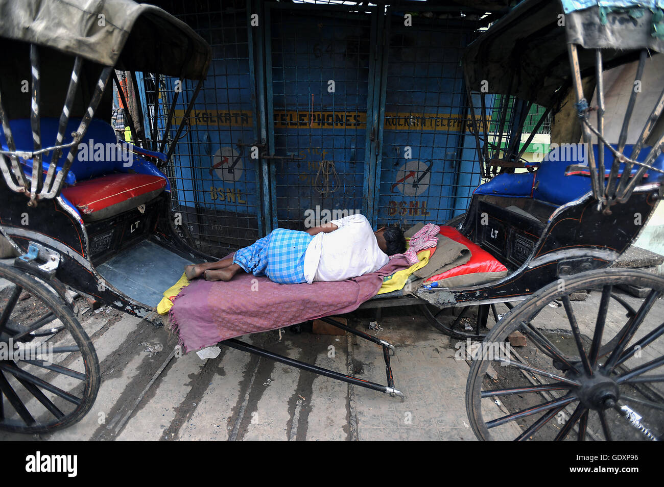 In rickshaw in Kolkata Foto Stock