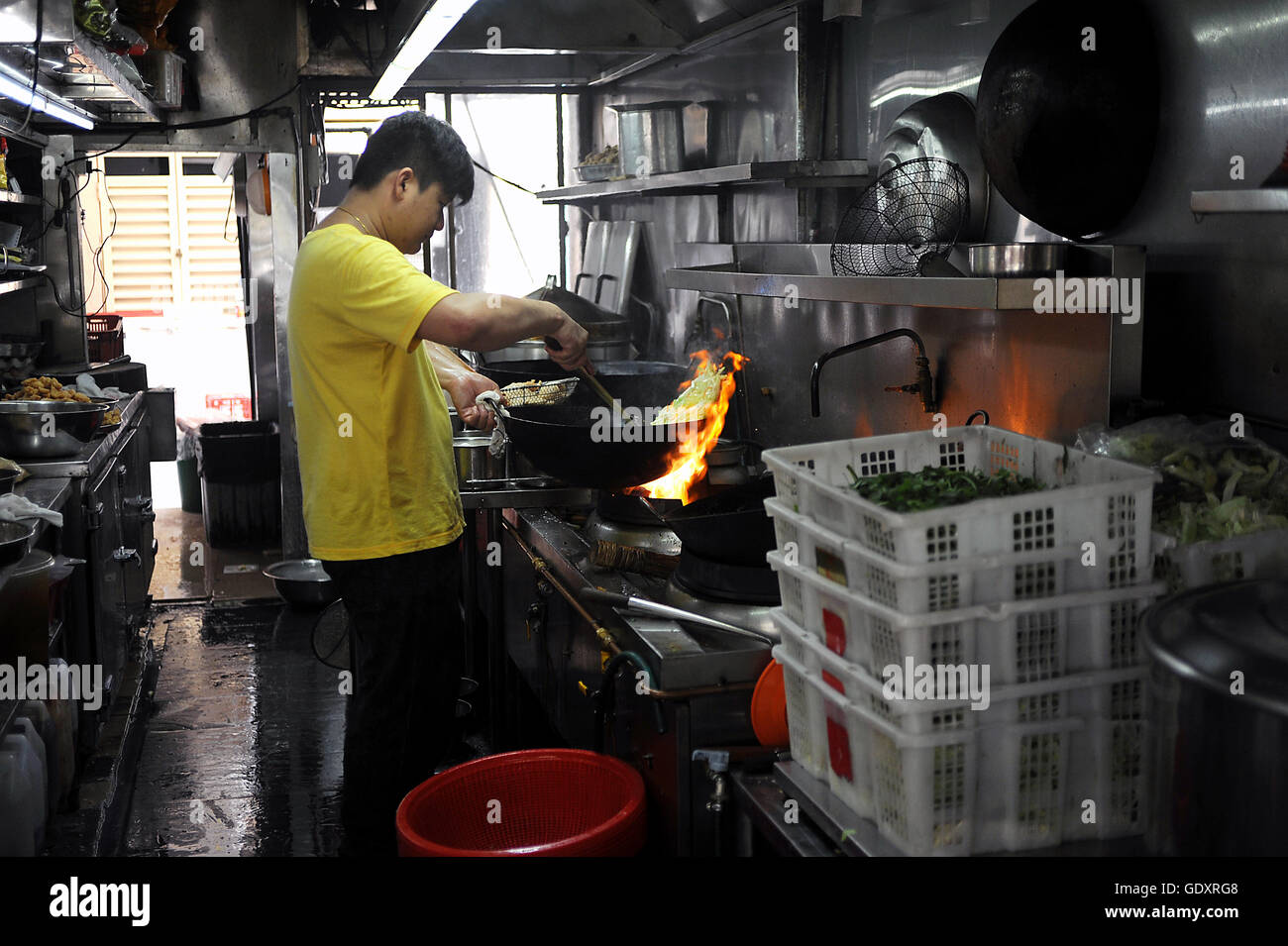 SINGAPORE. 2015. Ristorante Cucina Foto Stock