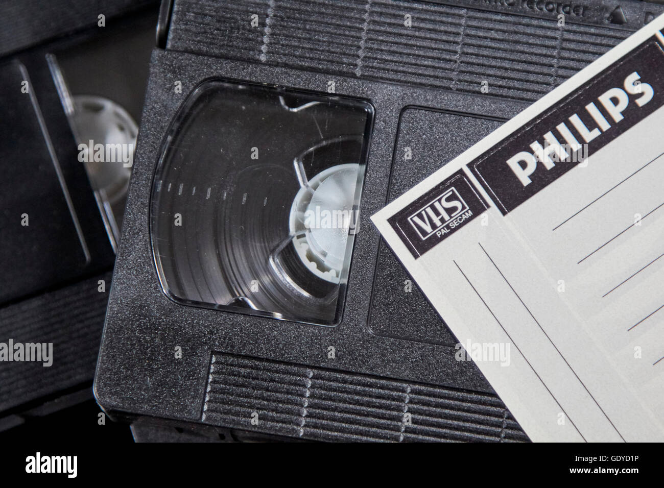 VHS vergine nastri a cassetta Foto Stock