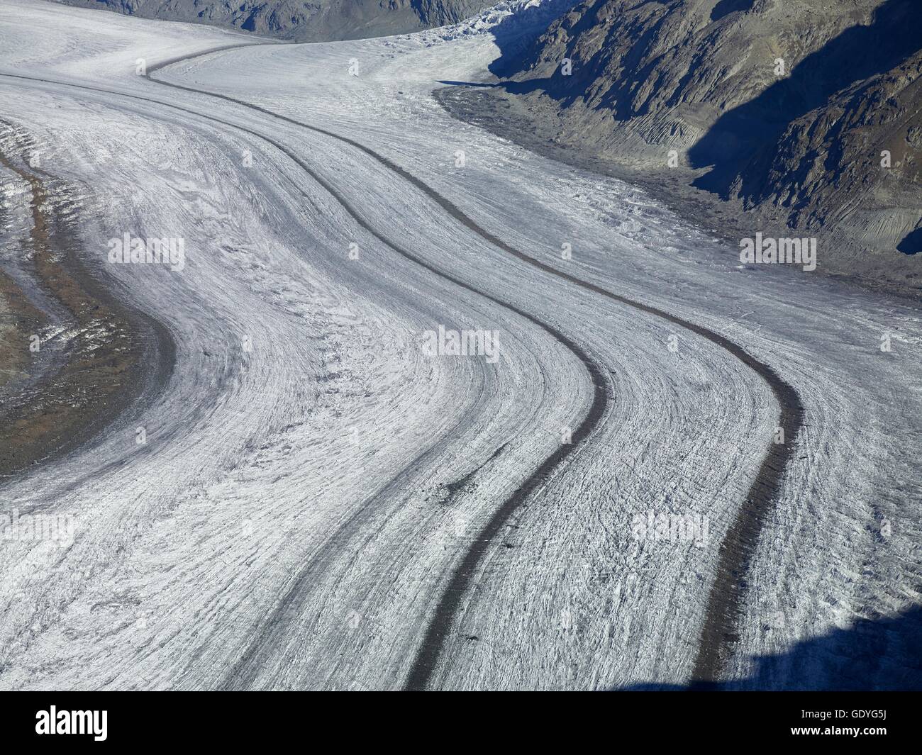Geografia / viaggi, Svizzera, ghiacciaio di Aletsch dall'Eggishorn, Vallese, Additional-Rights-Clearance-Info-Not-Available Foto Stock